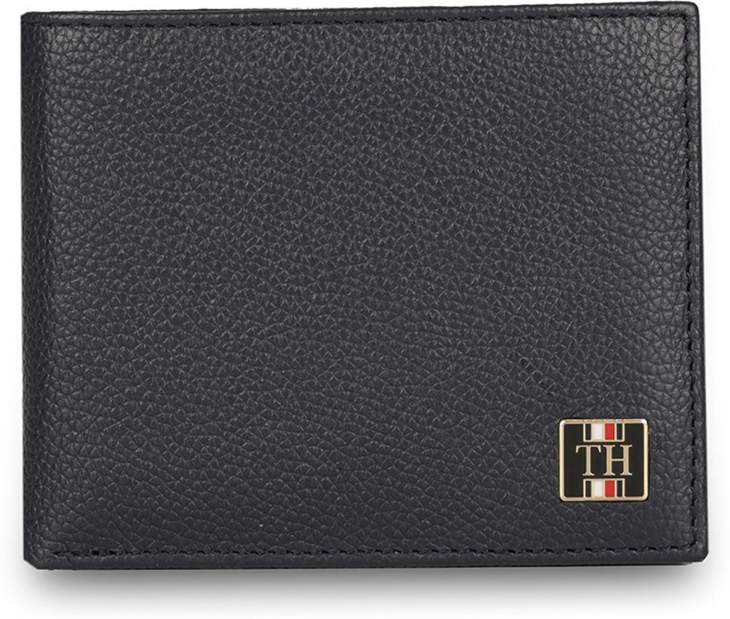 tommy hilfiger men casual blue genuine leather wallet