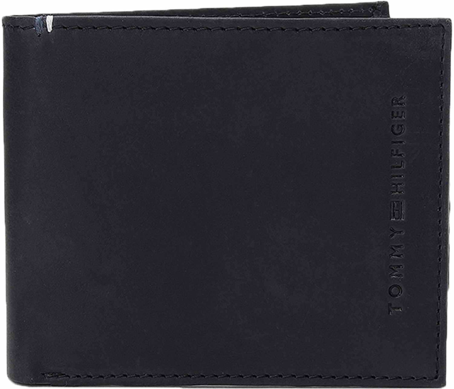 Men Black Genuine Leather Wallet - Regular Size  (8 Card Slots)