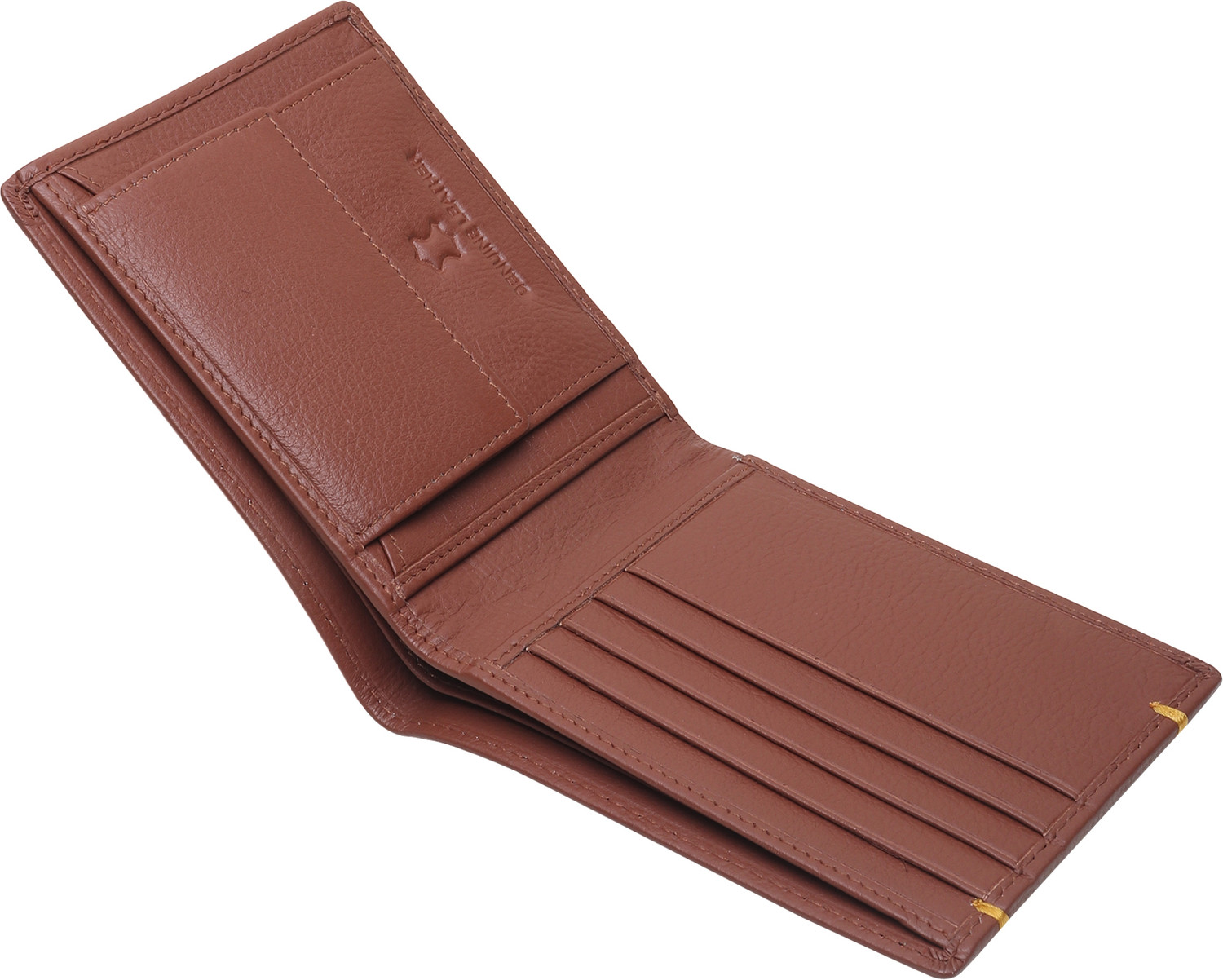 Image of WROGN Men Tan, Black Genuine Leather Wallet