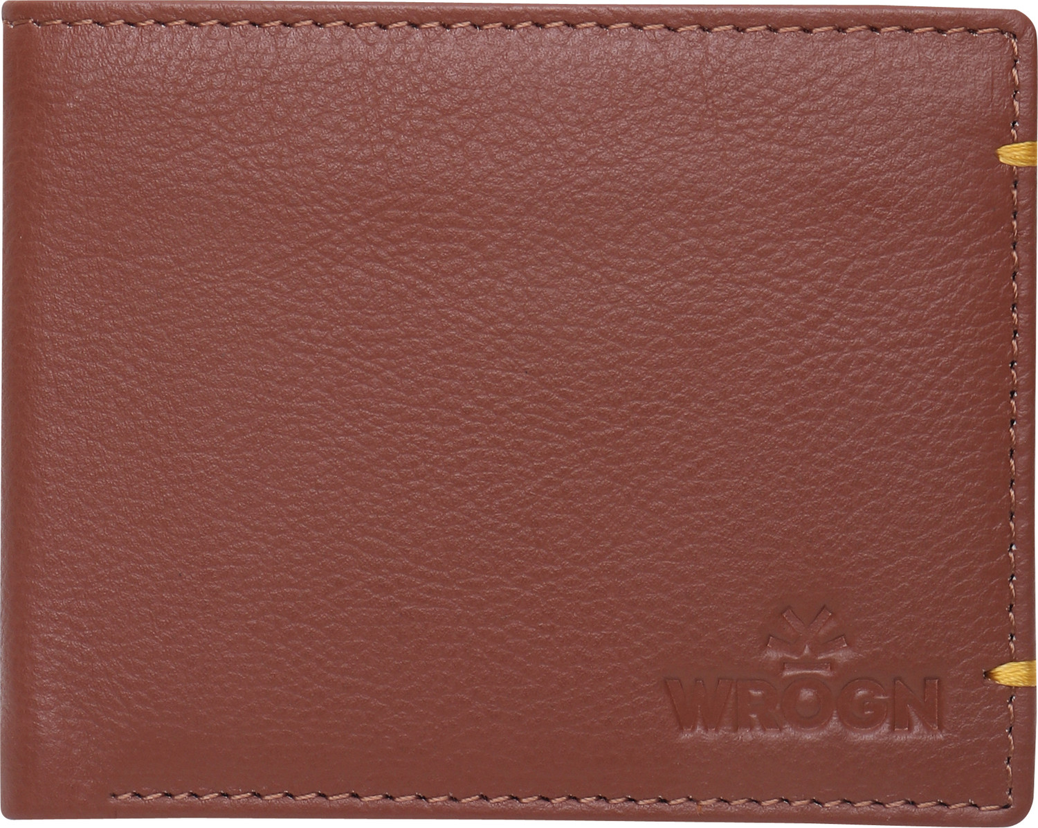 Image of WROGN Men Tan, Black Genuine Leather Wallet