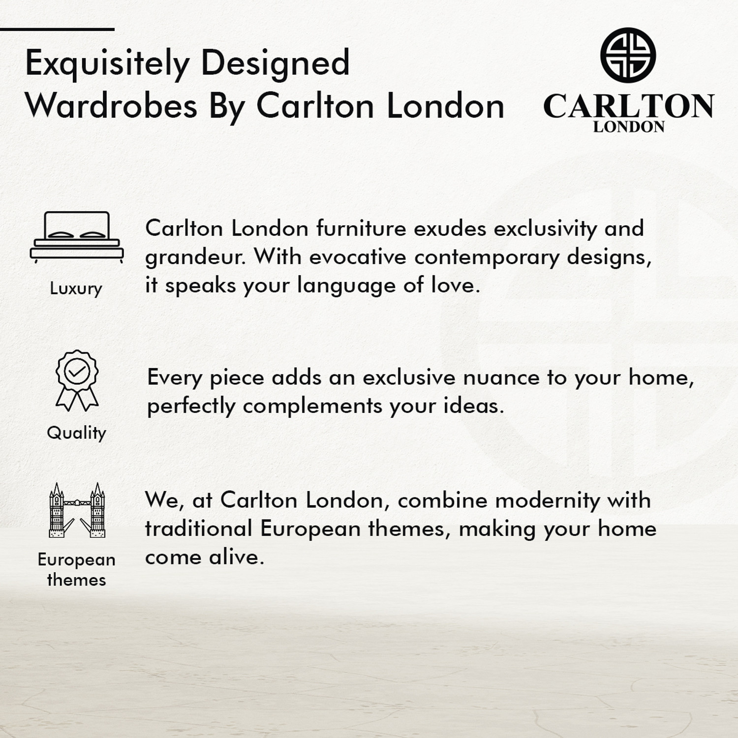 Image of CARLTON LONDON PHOENIX Engineered Wood 3 Door Wardrobe