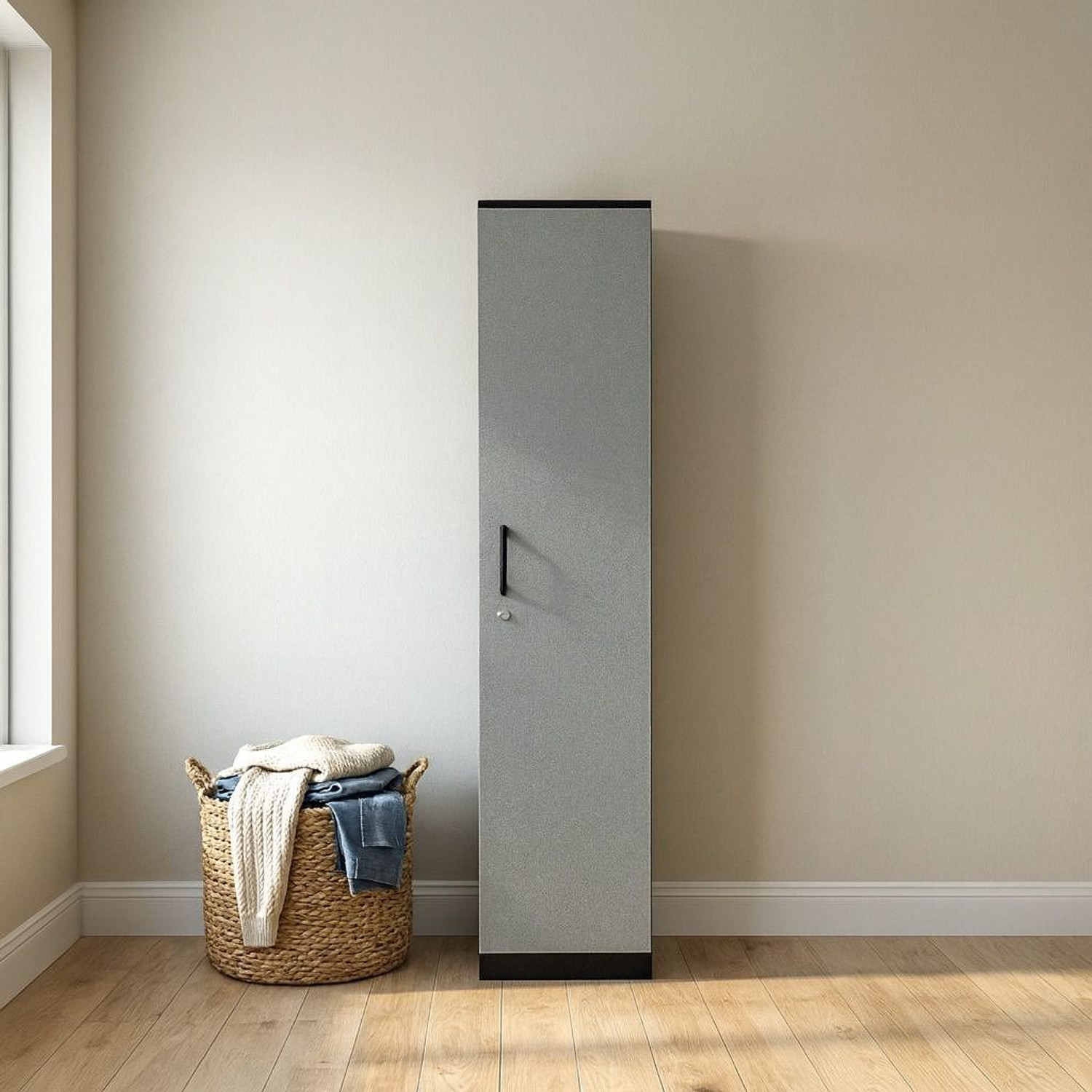 home full eric engineered wood 1 door wardrobe
