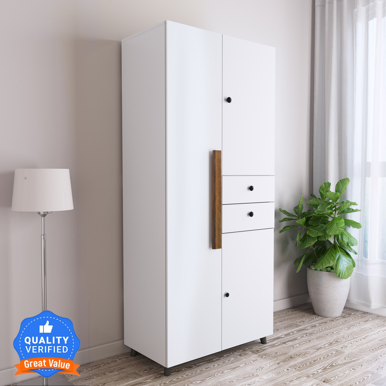 Carlton London Willy 3-Door Wardrobe - Engineered Wood, ₹9199