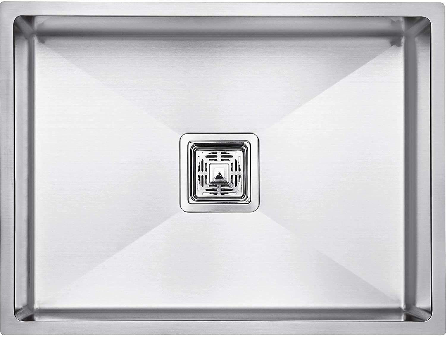 CROCODILE CROCODILE 24" X 18" X 10" 304 GRADE WITH SQUARE COUPLING SINGLE BOWL 304 GRADEWITH SQUARE COUPLING Under Counter Basin