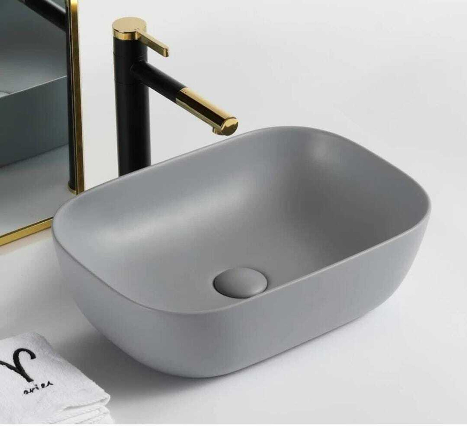 NEXIS Premium Ceramic Wash Basin 13x18x5.5 Grey – ₹1776