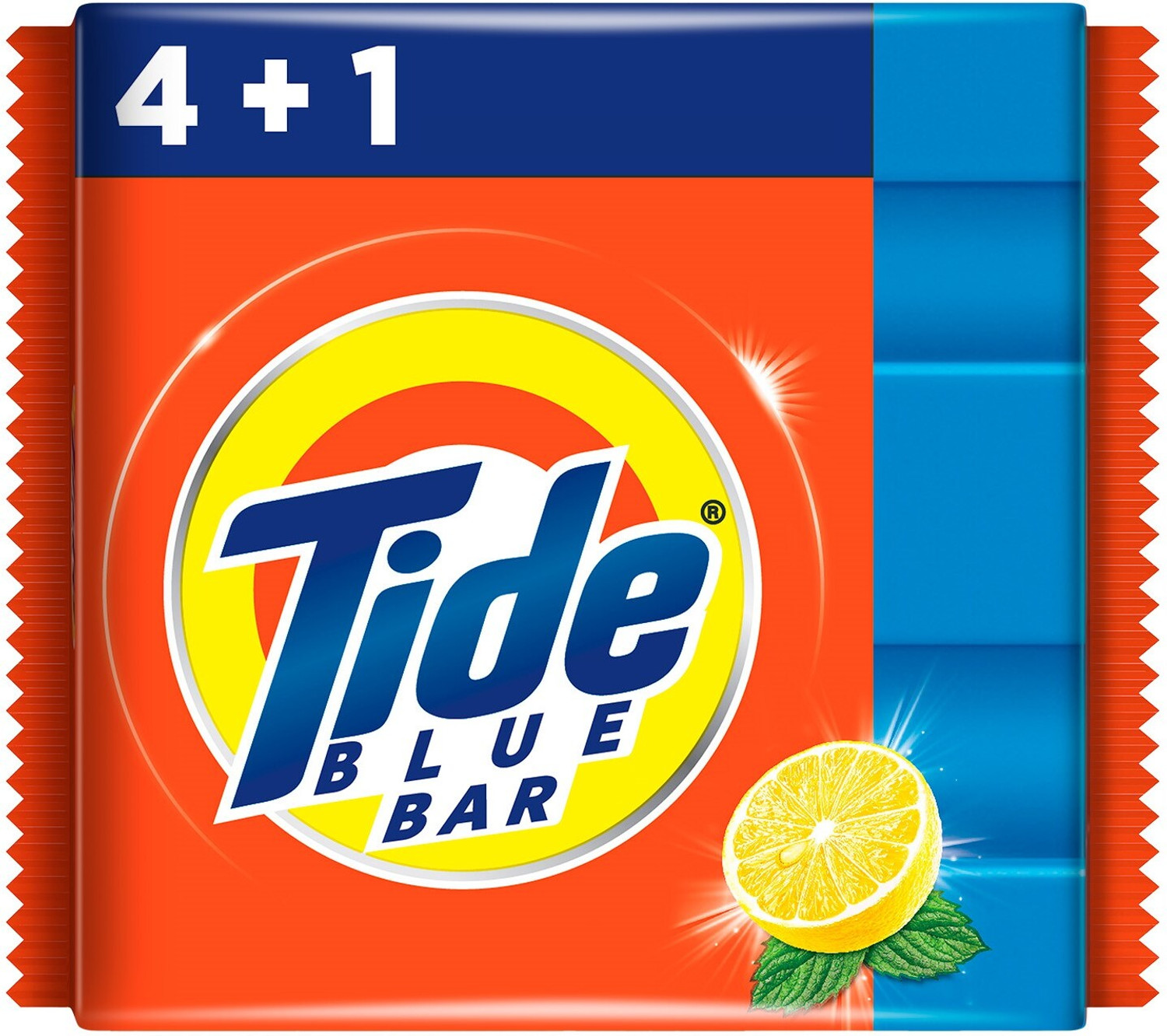 Tide Blue Detergent Bar Soap, Value Pack 200 gms x 5 Detergent Bar