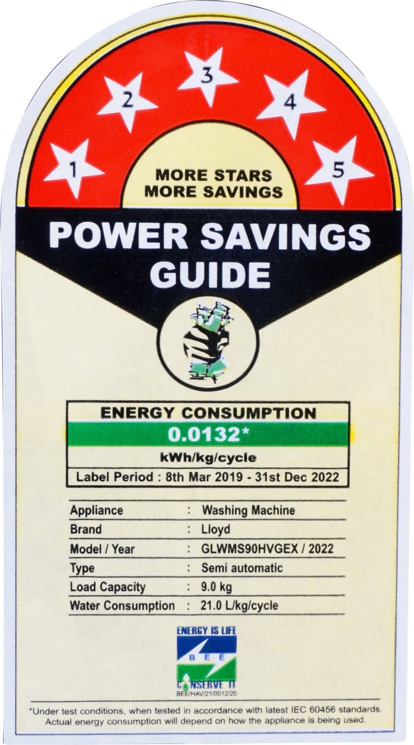 Image of Lloyd by Havells 9 kg Semi Automatic Top Load Washing Machine Grey, Orange