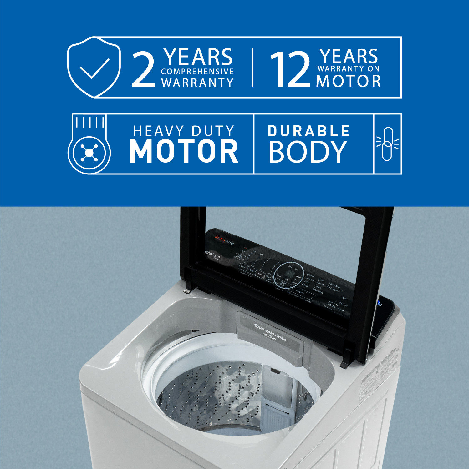 Image of Panasonic 7 kg Wi-Fi EnabledSmart Washing Machine Fully Automatic Top Load with In-built Heater Silver