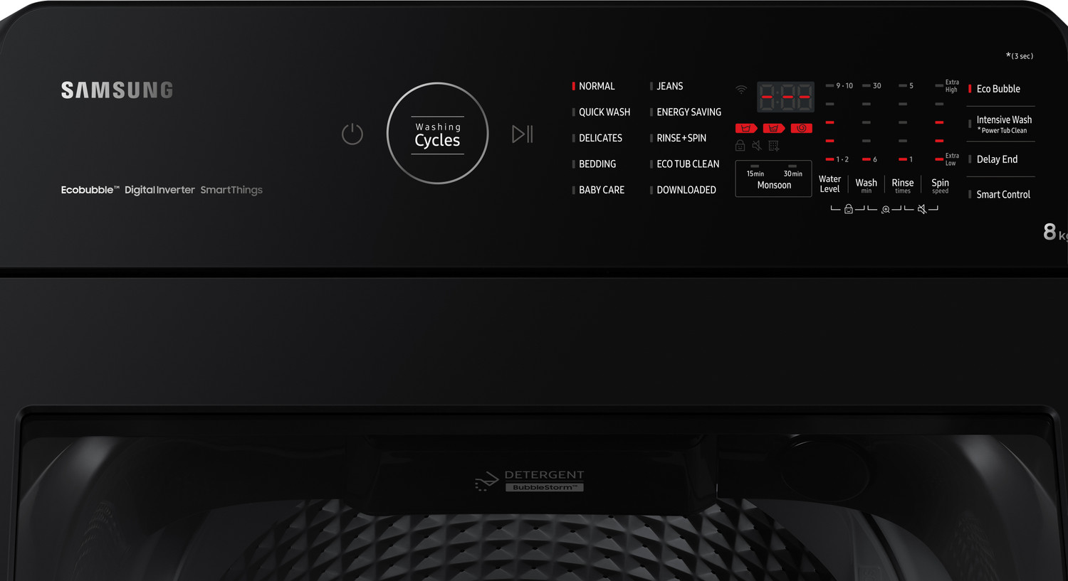 Image of Samsung 8 kg with Wi-Fi Enabled Fully Automatic Top Load Washing Machine Grey