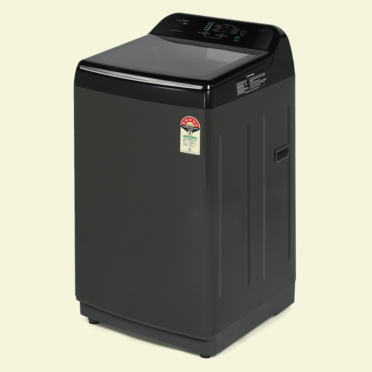 Image of Lloyd by Havells 8 kg Washing Machine Fully Automatic Top Load Black