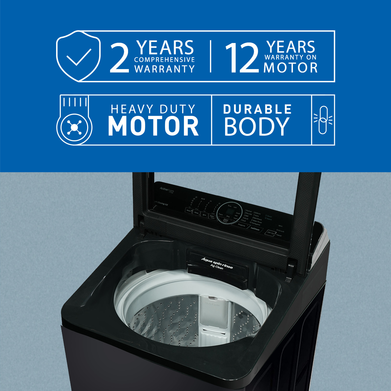 Image of Panasonic 8 kg Wi-Fi Enabled Smart Washing Machine Fully Automatic Top Load Black