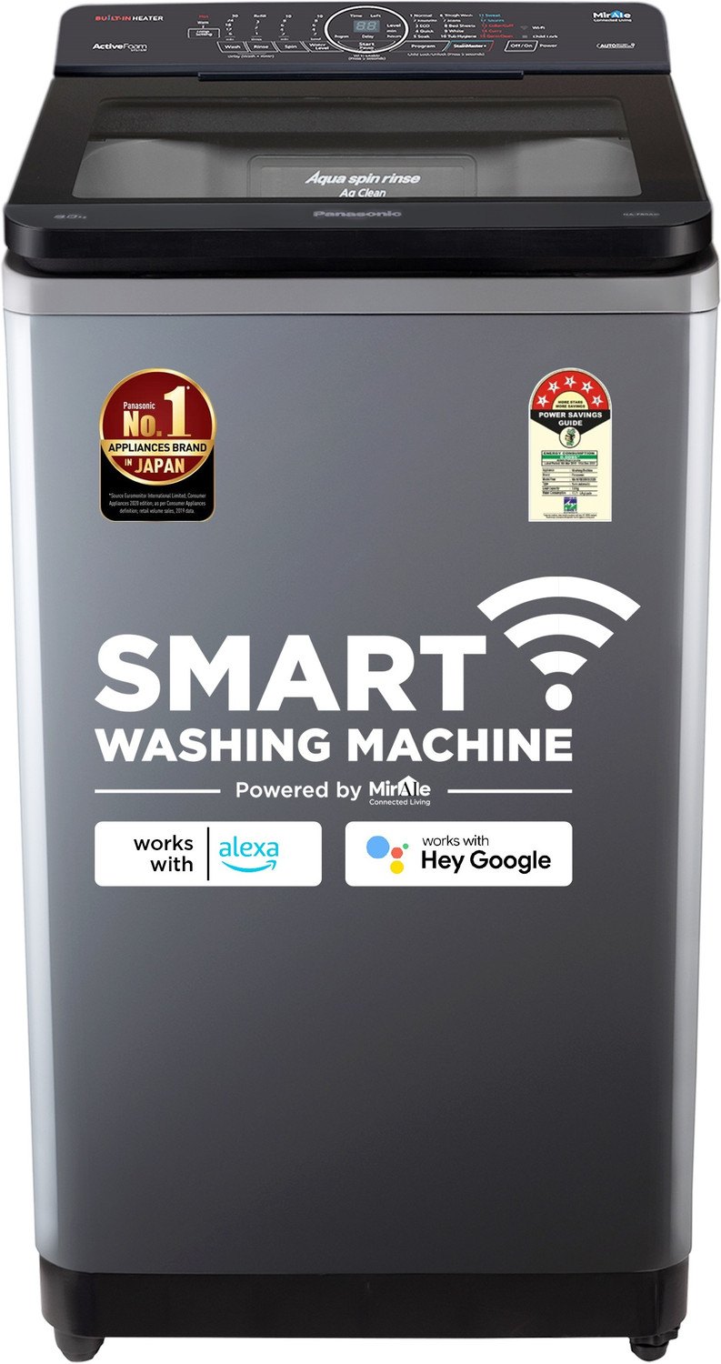 Image of Panasonic 8 kg with Wi-Fi Enabled Fully Automatic Top Load Washing Machine with In-built Heater Grey