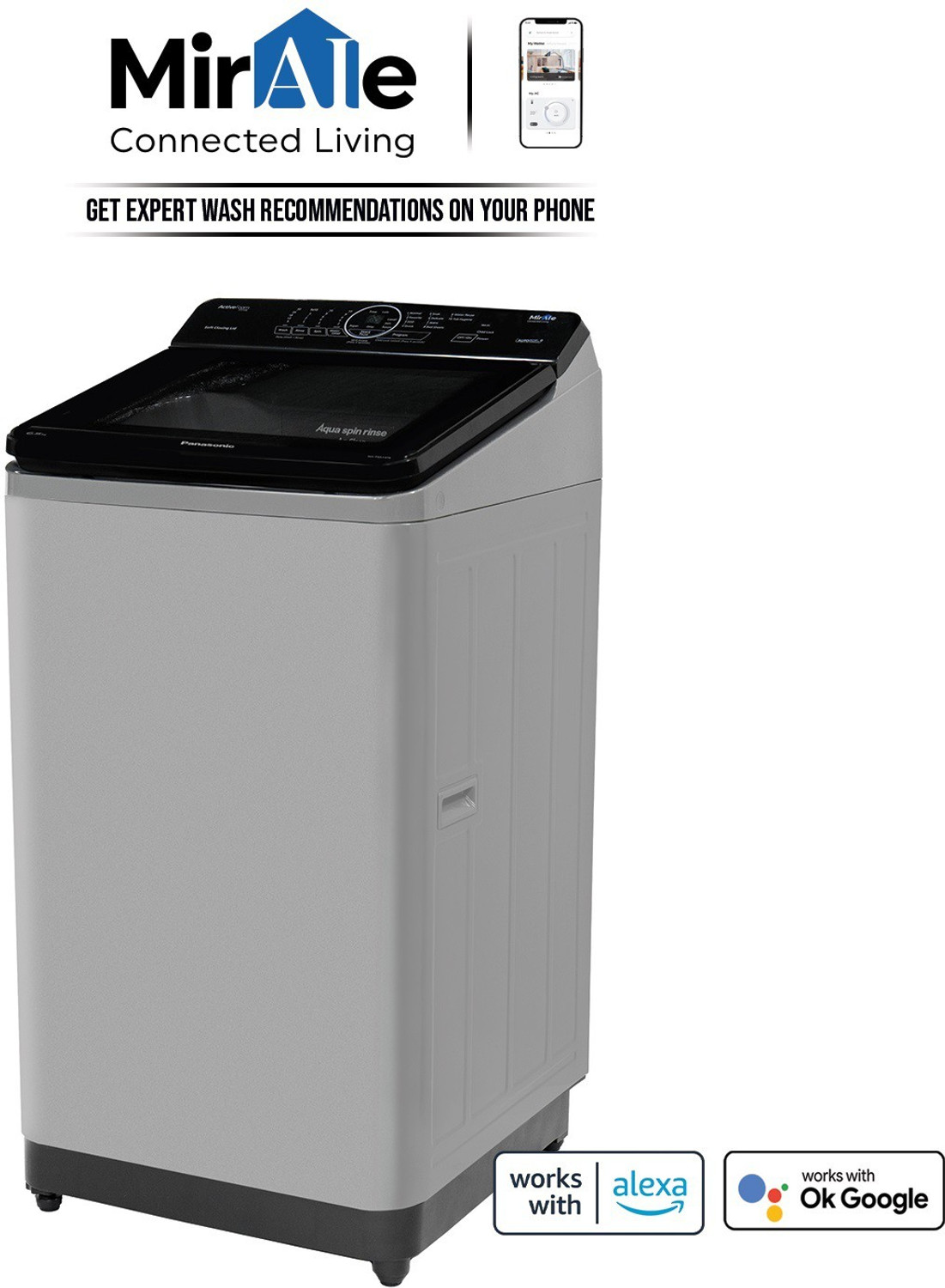 Image of Panasonic 6.5 kg Wi-Fi EnabledSmart Washing Machine Fully Automatic Top Load Grey