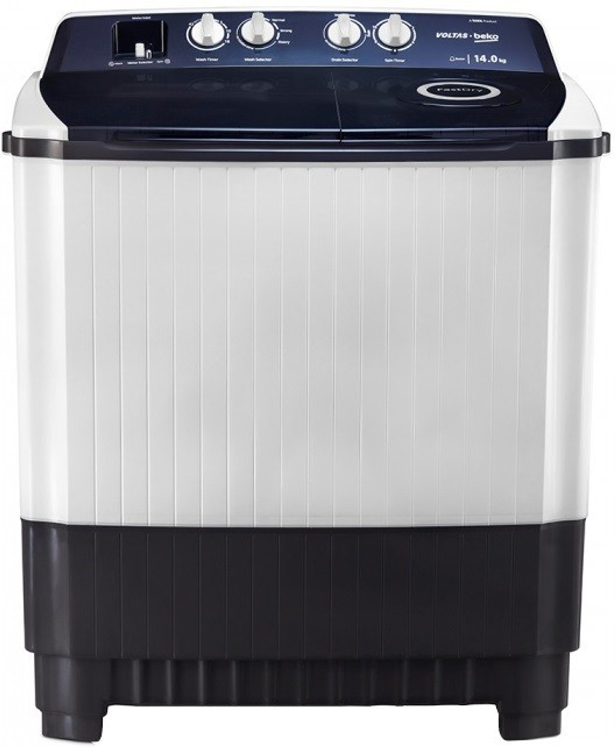 Image of Voltas Beko by A Tata Product 14 kg Semi Automatic Top Load Washing Machine Grey, White