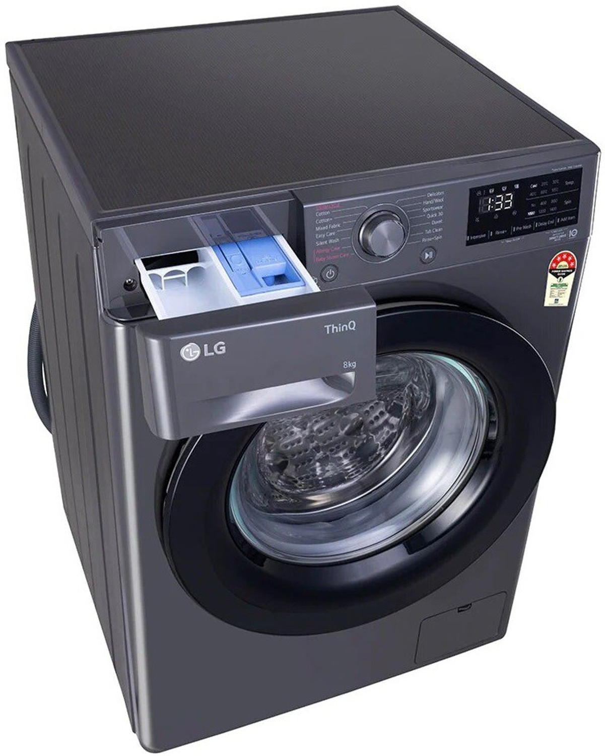 Image of LG 8 kg AI Direct Drive Technology Fully Automatic Front Load Washing Machine Black (FHV1408Z2M)