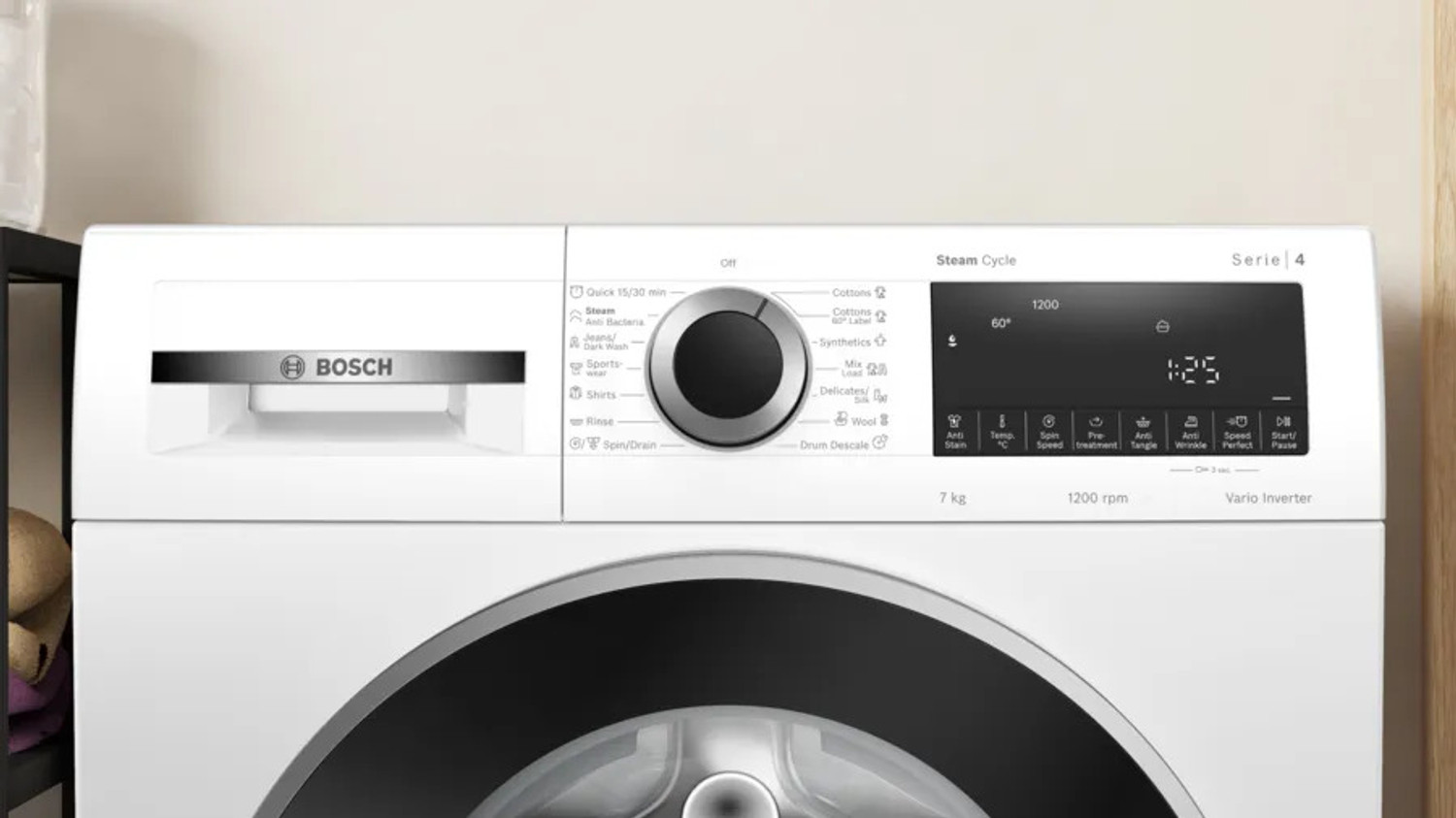 Image of BOSCH 7 kg Fully Automatic Front Load with In-built Heater White (WGA12200IN)