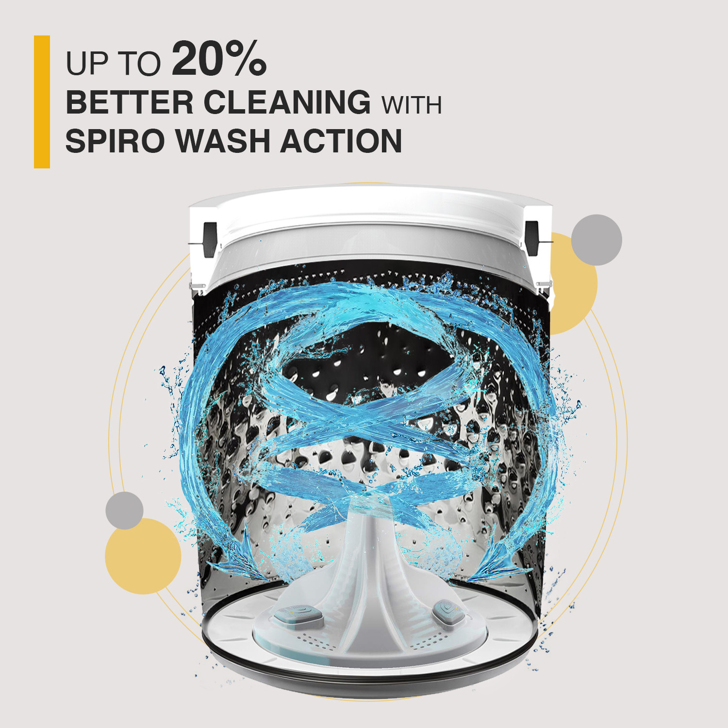 Image of Whirlpool 6.5 kg Magic Clean 5 Star Fully Automatic Top Load Washing Machine Grey