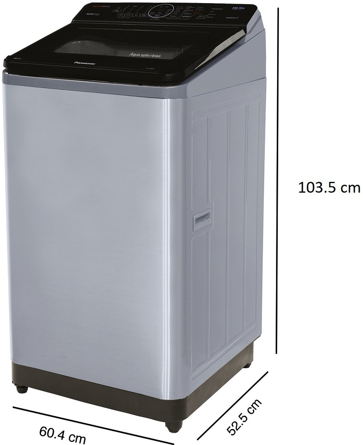 Image of Panasonic 8 kg Wi-Fi EnabledSmart Washing Machine Fully Automatic Top Load with In-built Heater Silver