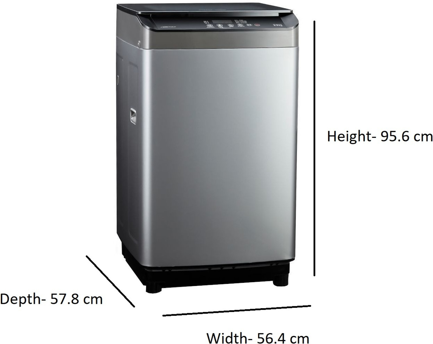 Image of Voltas Beko by A Tata Product 9 kg with Double waterfall, Multiple Wash Program, Waterproof IPX4 panel and Monsoon Dry option Fully Automatic Top Load Washing Machine Black, Grey