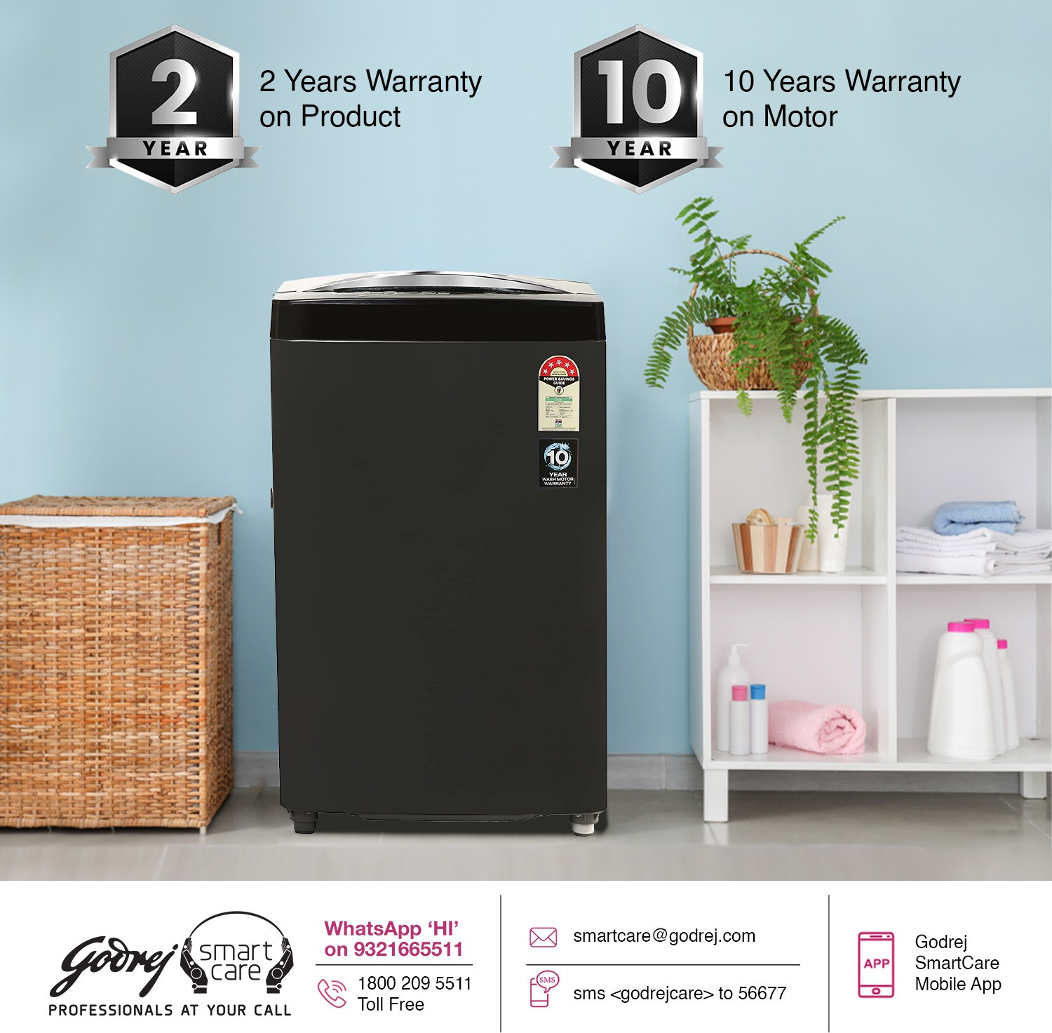 Image of Godrej 7.5 kg with Roller Coaster Wash Technology Fully Automatic Top Load Washing Machine Black