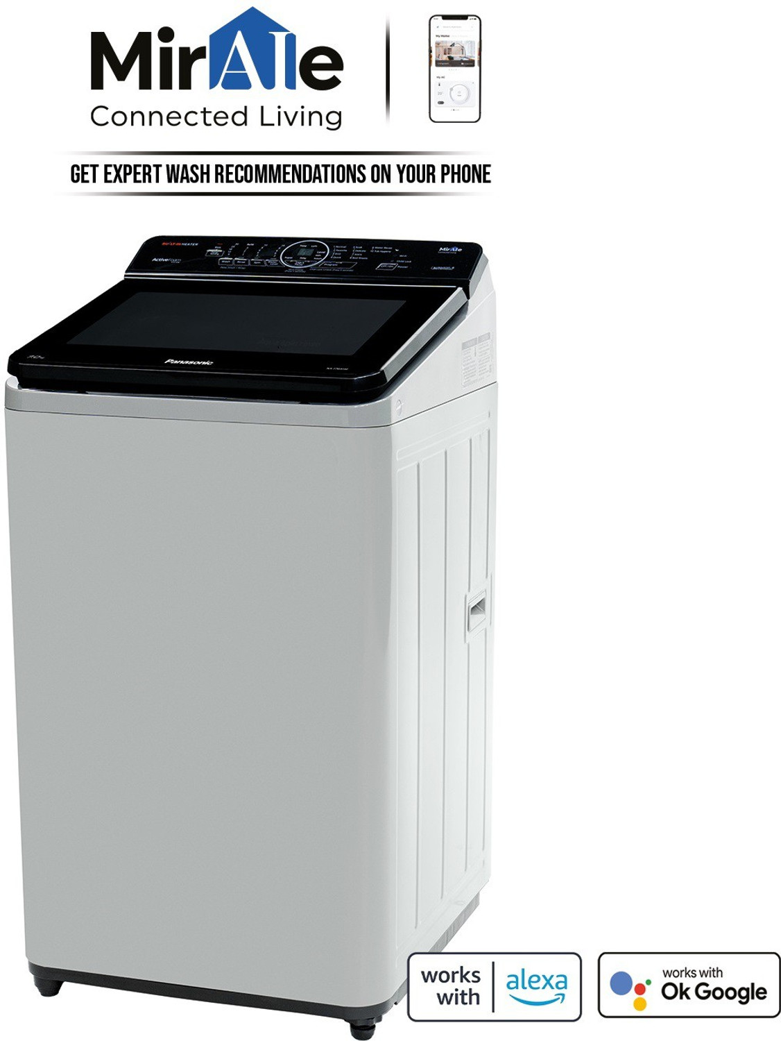 Image of Panasonic 7 kg Wi-Fi EnabledSmart Washing Machine Fully Automatic Top Load with In-built Heater Silver