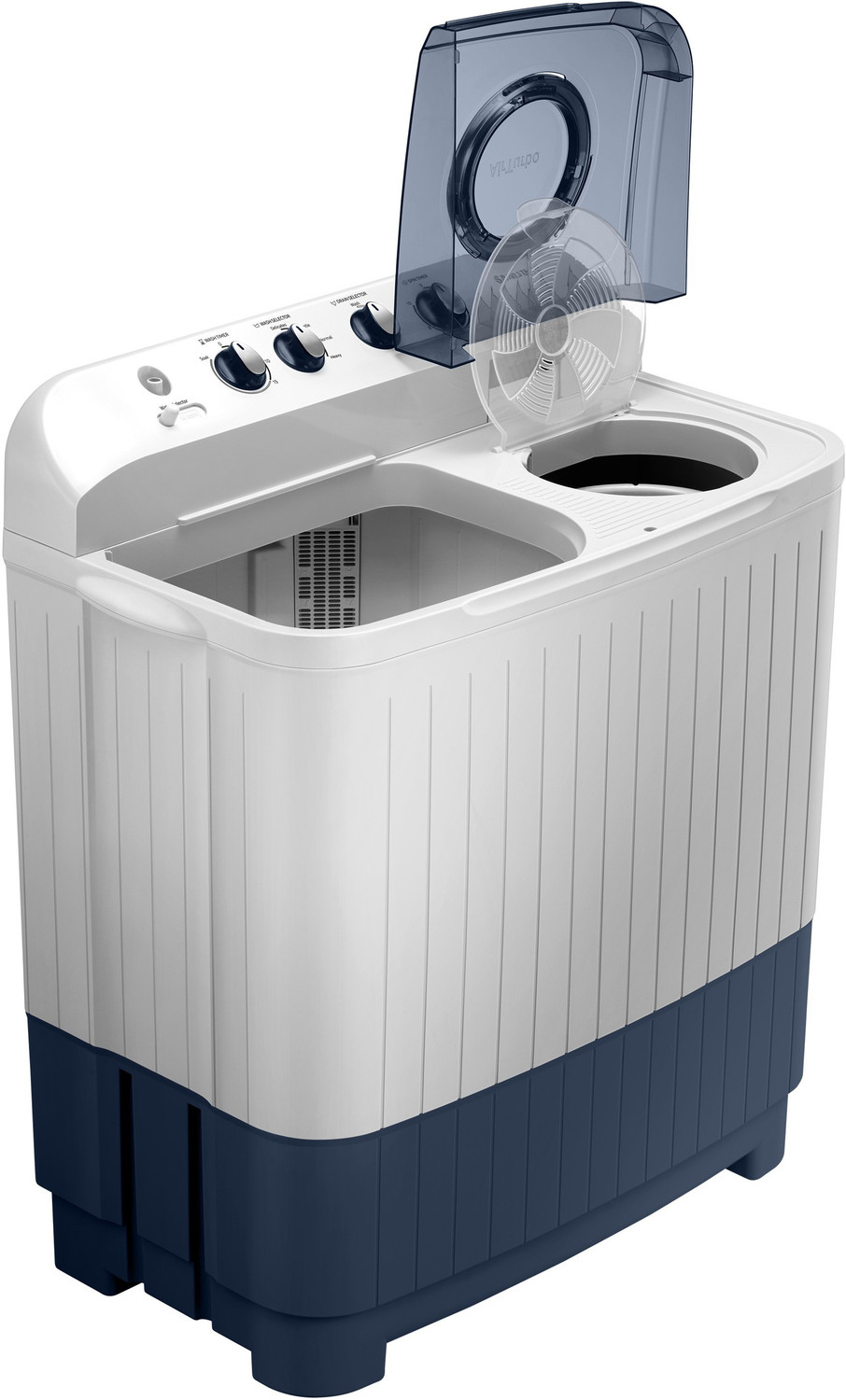 Image of Samsung 7.5 kg 5 star, Air Turbo Drying Semi Automatic Top Load Washing Machine Blue, Grey
