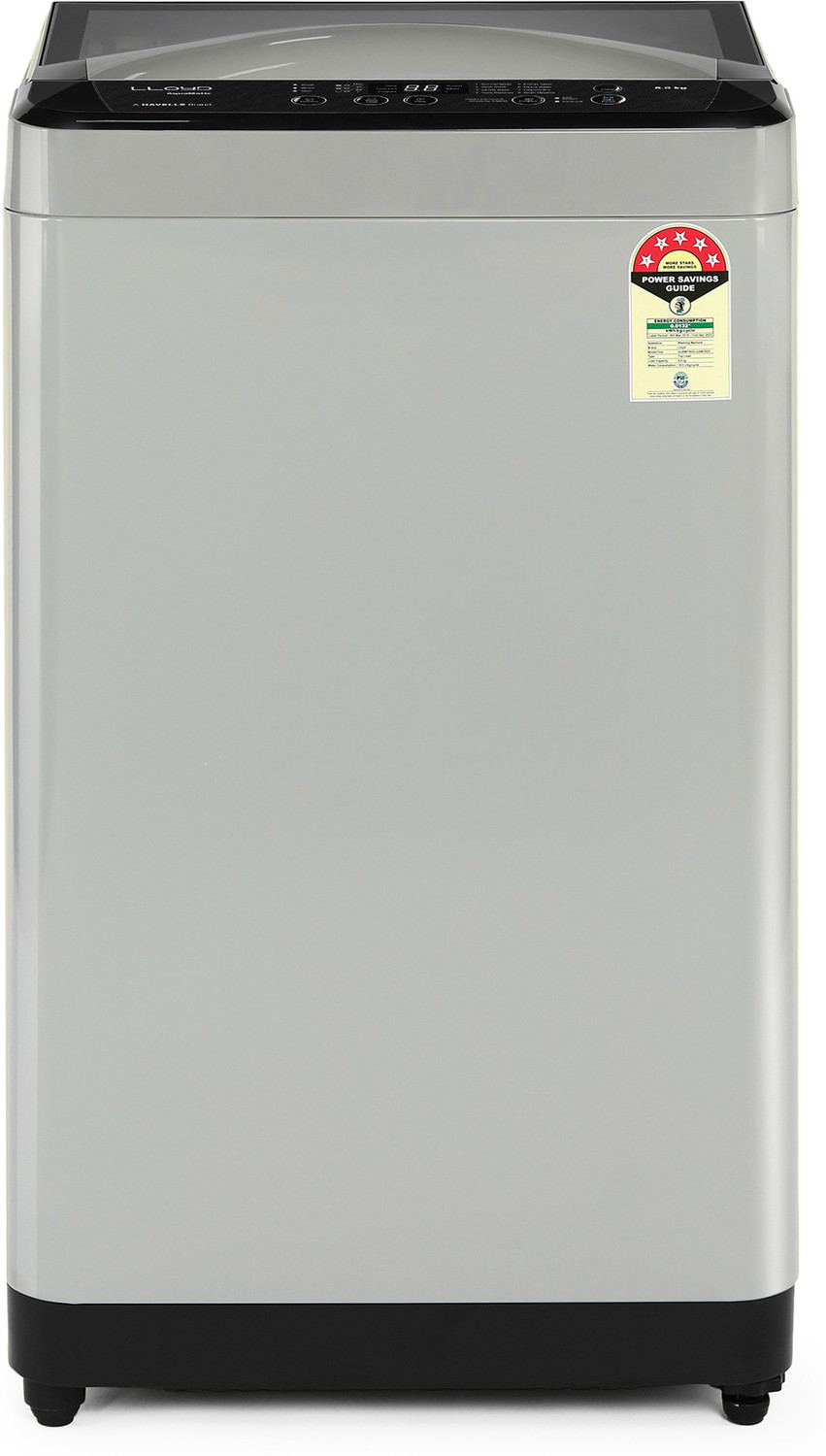 Image of Lloyd by Havells 8 kg Washing Machine Fully Automatic Top Load Grey