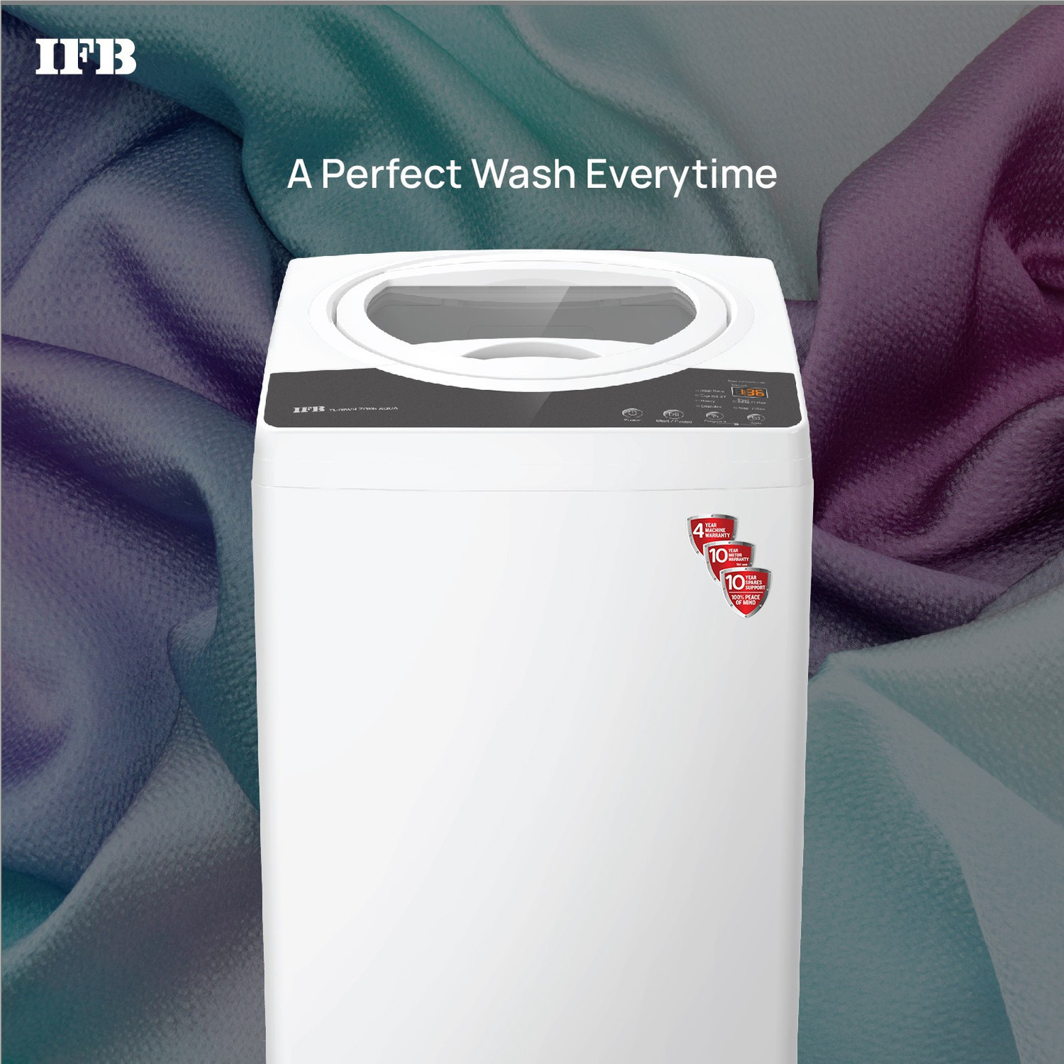 Image of IFB 7 kg 5 Star Aqua Conserve Hard Water Wash, Smart Sense Fully Automatic Top Load Washing Machine Grey, White