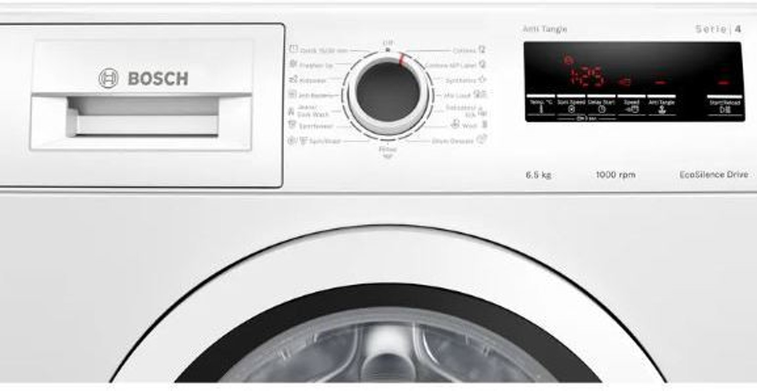 Image of BOSCH 6.5 kg Fully Automatic Front Load Washing Machine White (WAJ2016HIN)