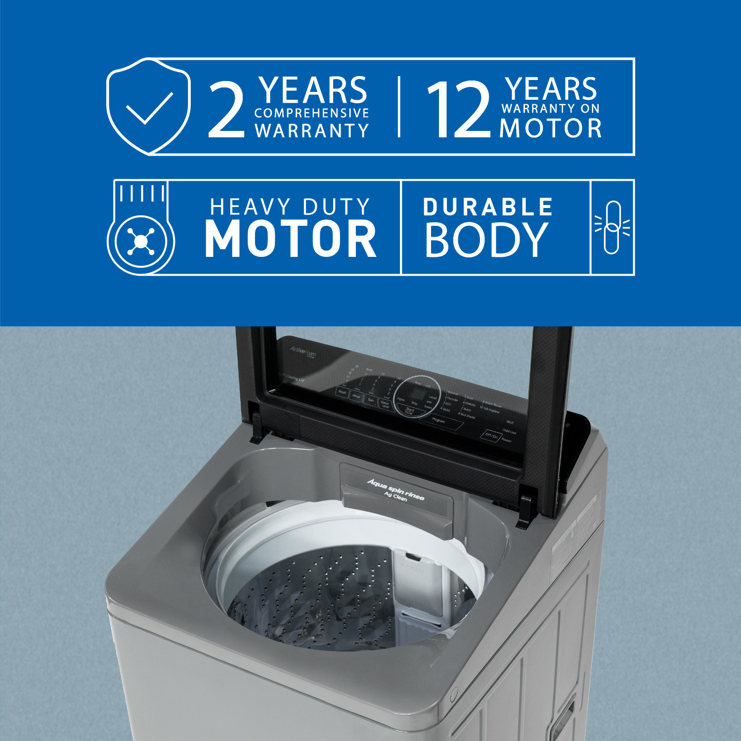 Image of Panasonic 8 kg Wi-Fi EnabledSmart Washing Machine Fully Automatic Top Load Grey