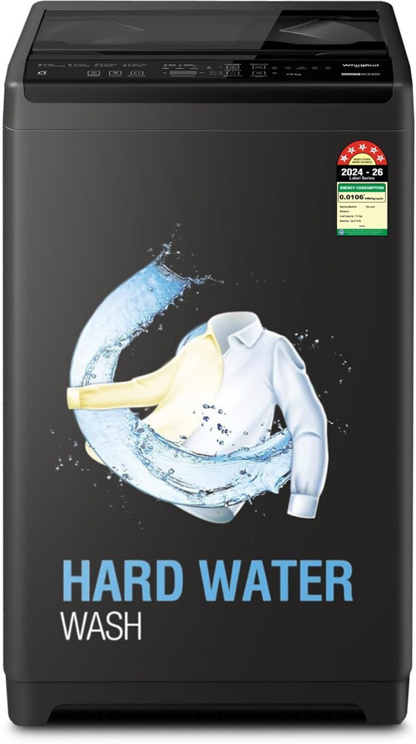 Image of realme TechLife 6.5 kg 5 Star Rating with Smart sensors Fully Automatic Top Load Black, Grey (RMTL655NNNDG)