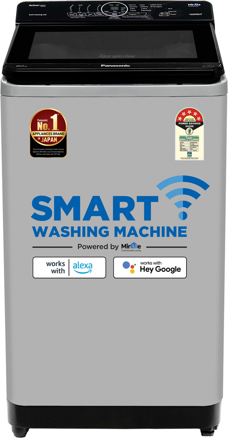 Image of Panasonic 6.5 kg Wi-Fi EnabledSmart Washing Machine Fully Automatic Top Load Grey