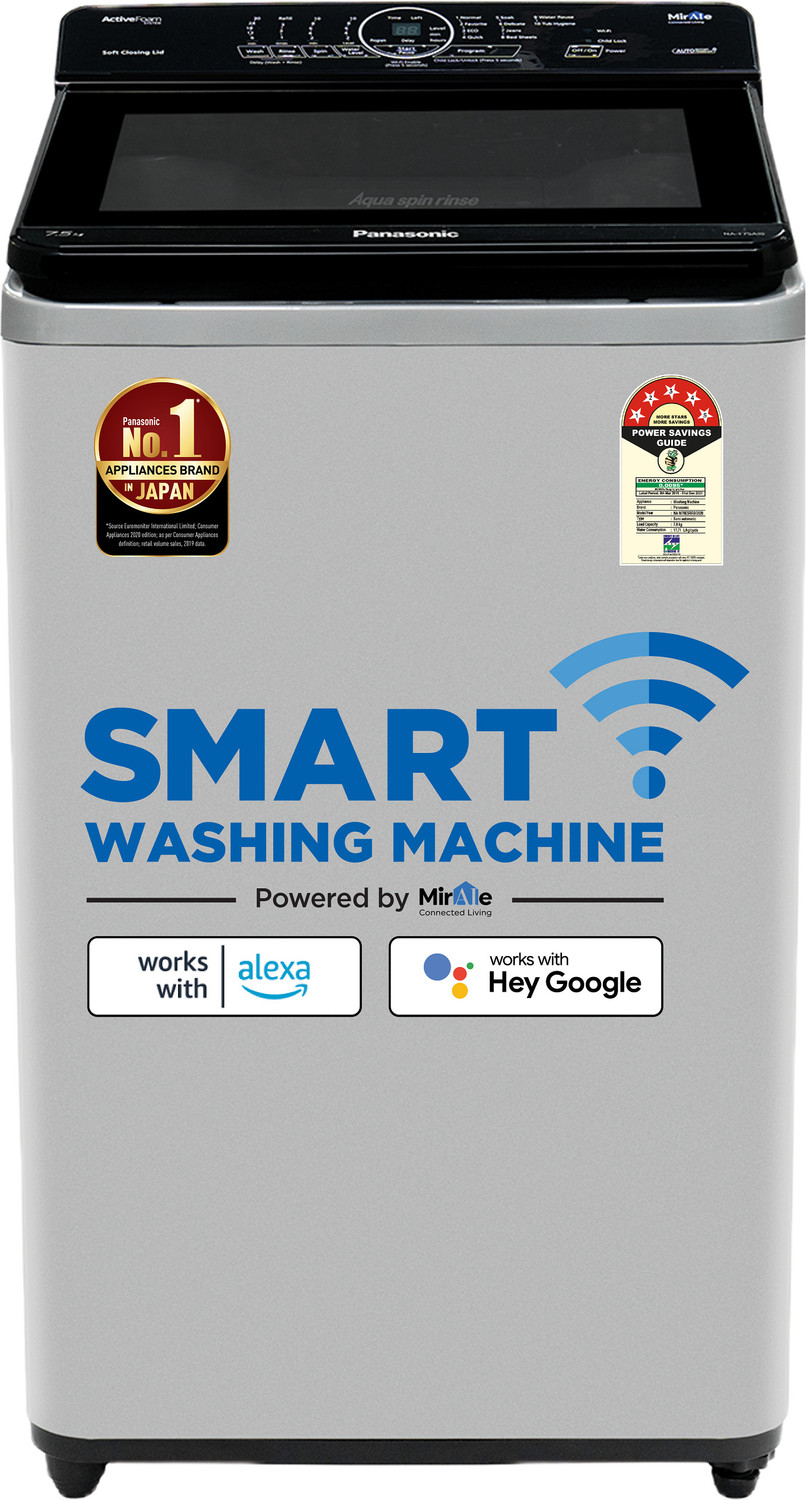 Image of Panasonic 8 kg Wi-Fi EnabledSmart Washing Machine Fully Automatic Top Load Grey