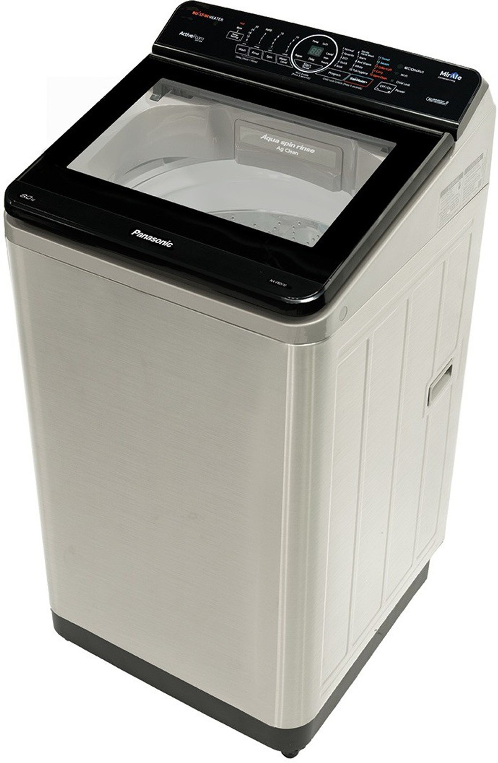 Image of Panasonic 8 kg Wi-Fi EnabledSmart Washing Machine Fully Automatic Top Load with In-built Heater Grey