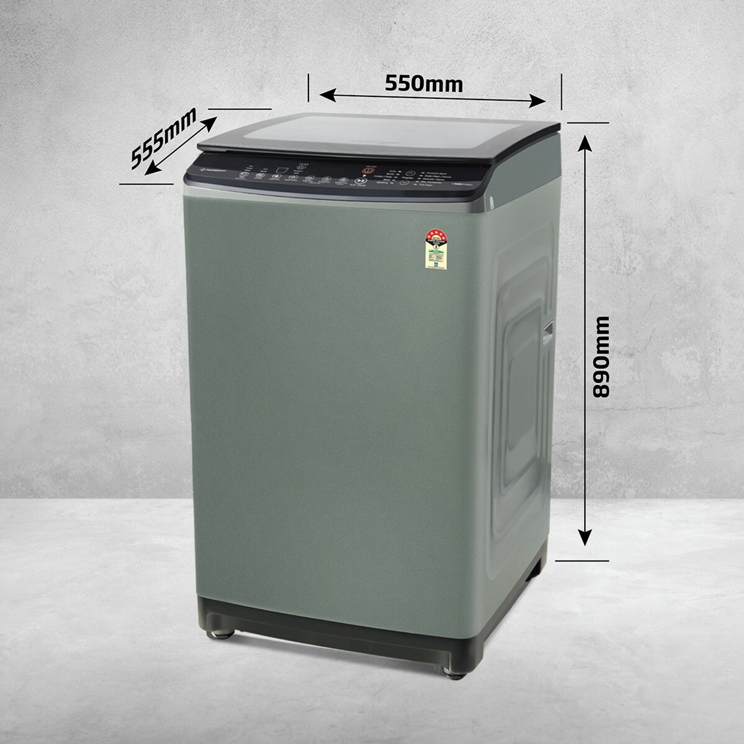 Image of Voltas Beko by A Tata Product 8 kg Eco Wash and Fountain Wash Fully Automatic Top Load Washing Machine Black, Grey