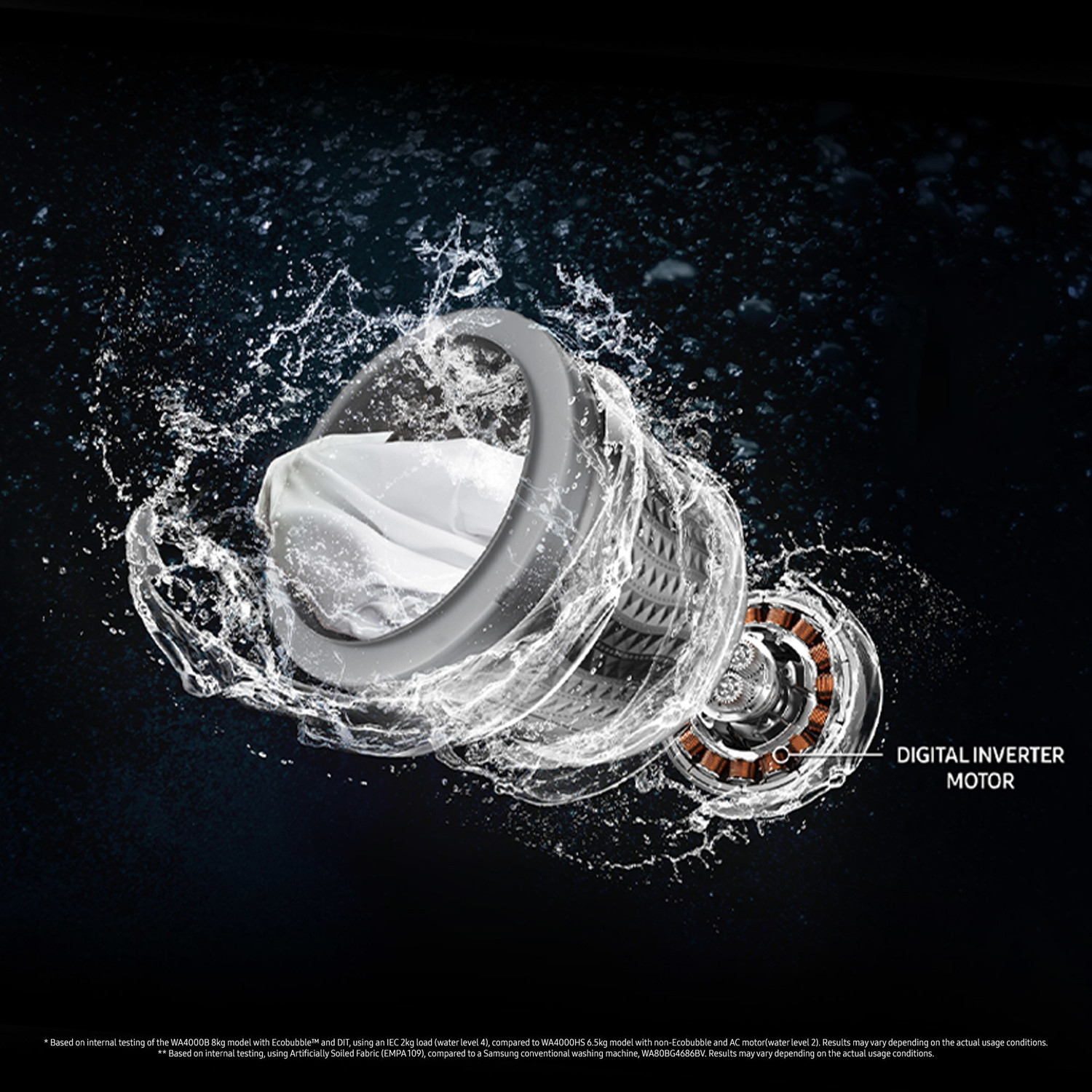 Image of Samsung 7 kg 5 Star, Ecobubble, Soft Closing Door, Digital Inverter Fully Automatic Top Load Washing Machine Grey