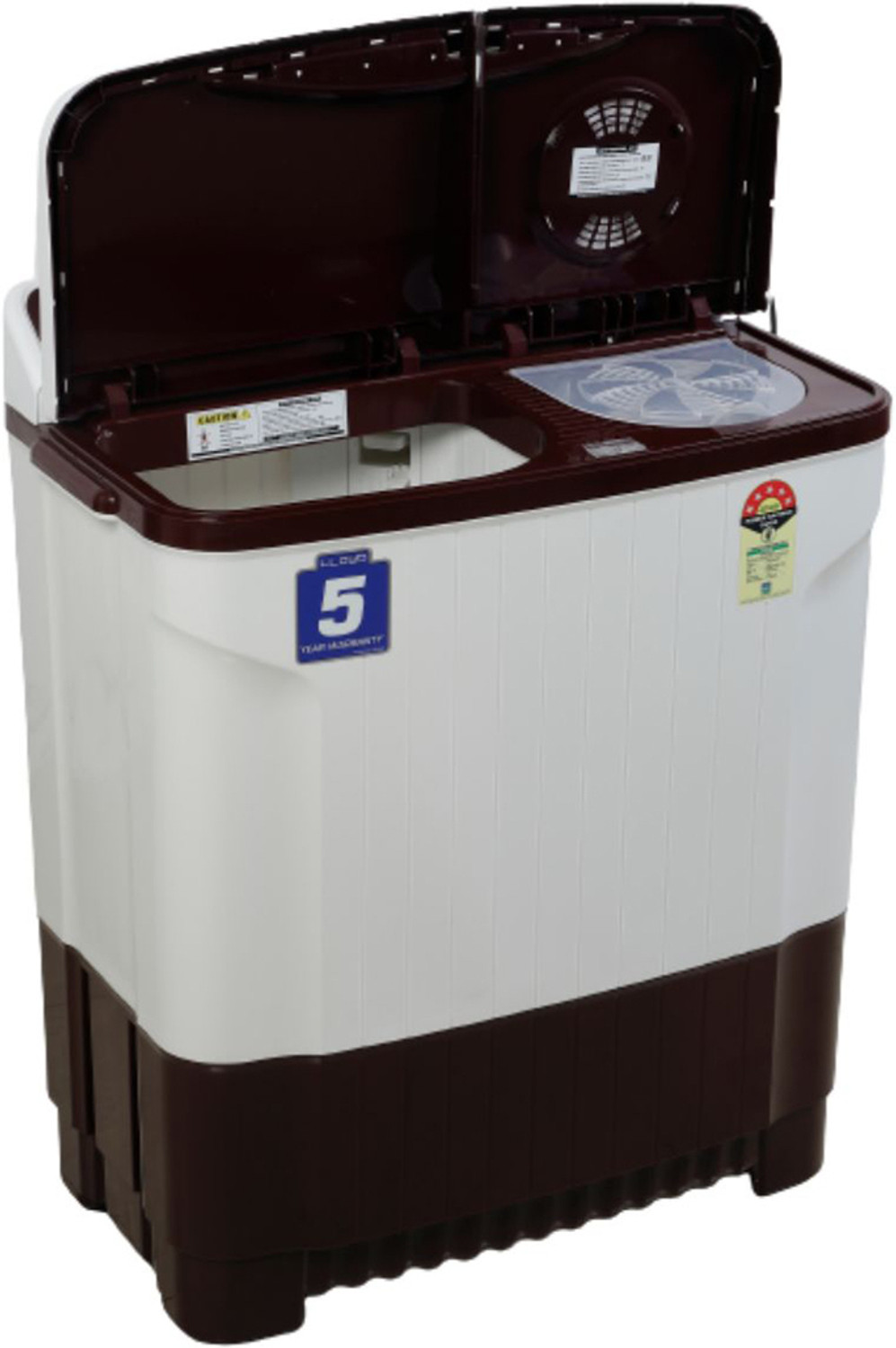 Image of Lloyd by Havells 7.5 kg |1300 RPM|Soak Function|3 Wash Programs|Swift Dry|Magic Filter, Semi Automatic Top Load Washing Machine Maroon, White
