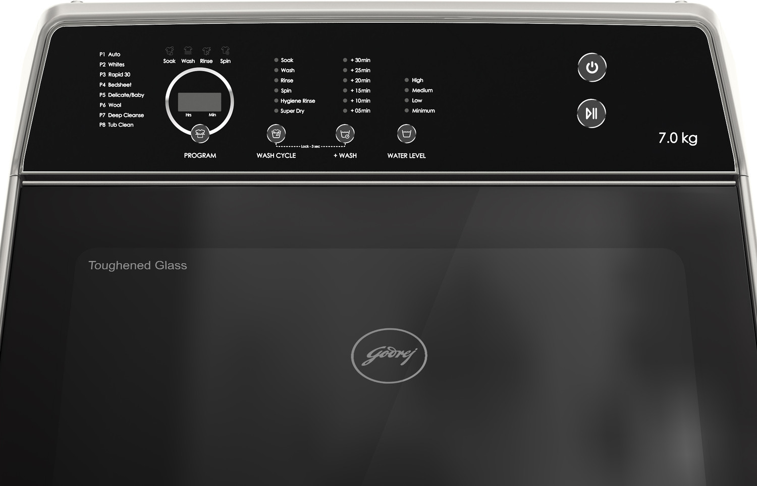 Image of Godrej 7 kg 5 Star With Flexi Wash Technology And Soft-Close Lid Washing Machine Fully Automatic Top Load Silver