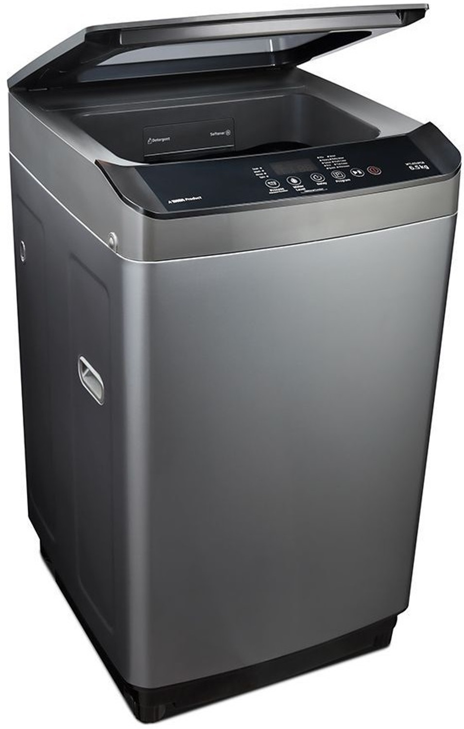 Image of Voltas Beko by A Tata Product 9 kg with Double waterfall, Multiple Wash Program, Waterproof IPX4 panel and Monsoon Dry option Fully Automatic Top Load Washing Machine Black, Grey
