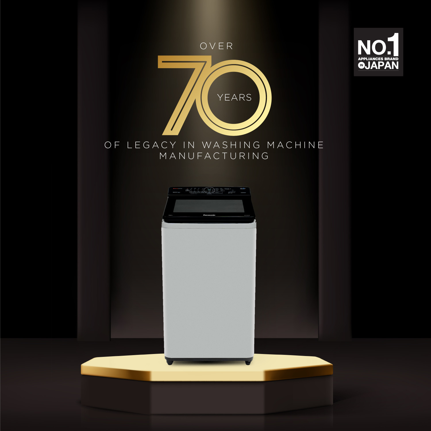 Image of Panasonic 7 kg Wi-Fi EnabledSmart Washing Machine Fully Automatic Top Load with In-built Heater Silver