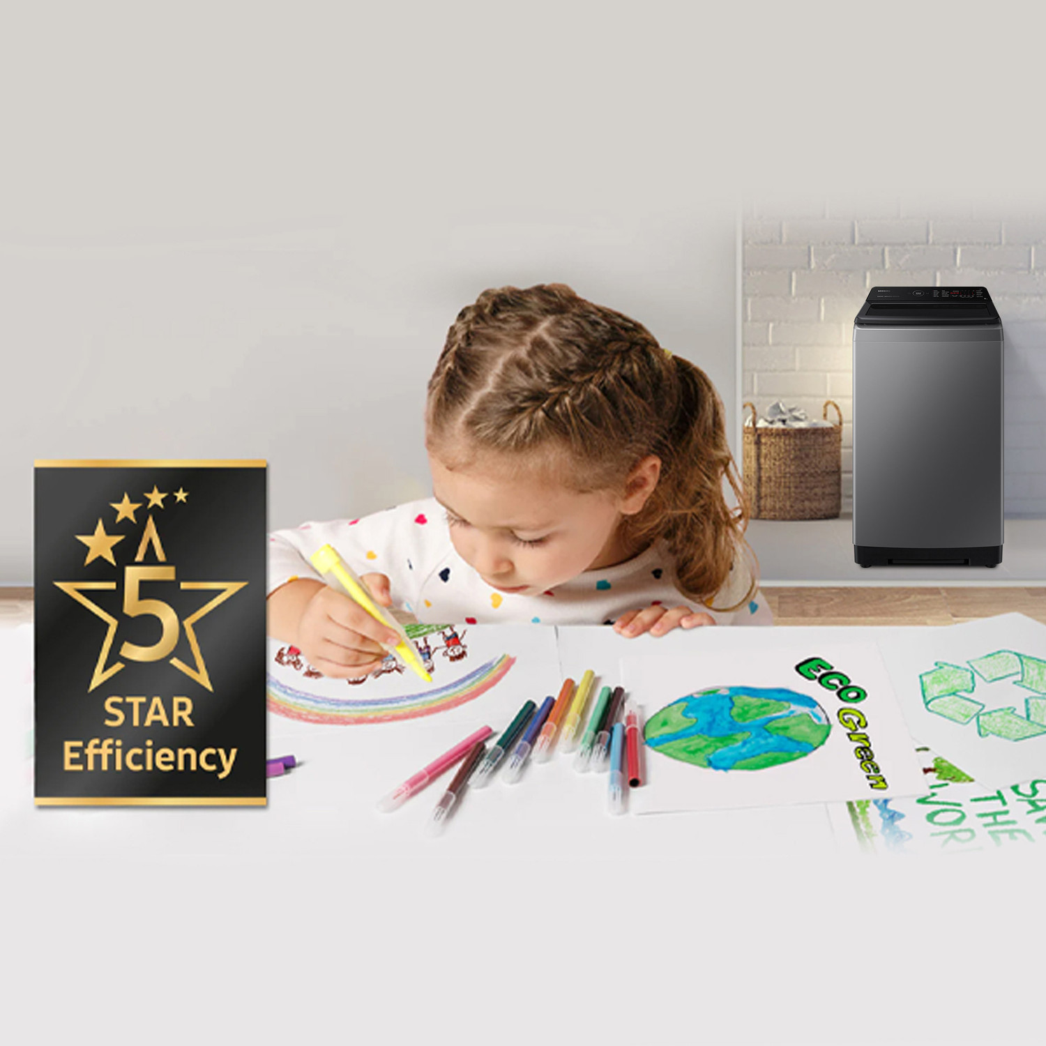 Image of Samsung 8 kg with Wi-Fi Enabled Fully Automatic Top Load Washing Machine Grey