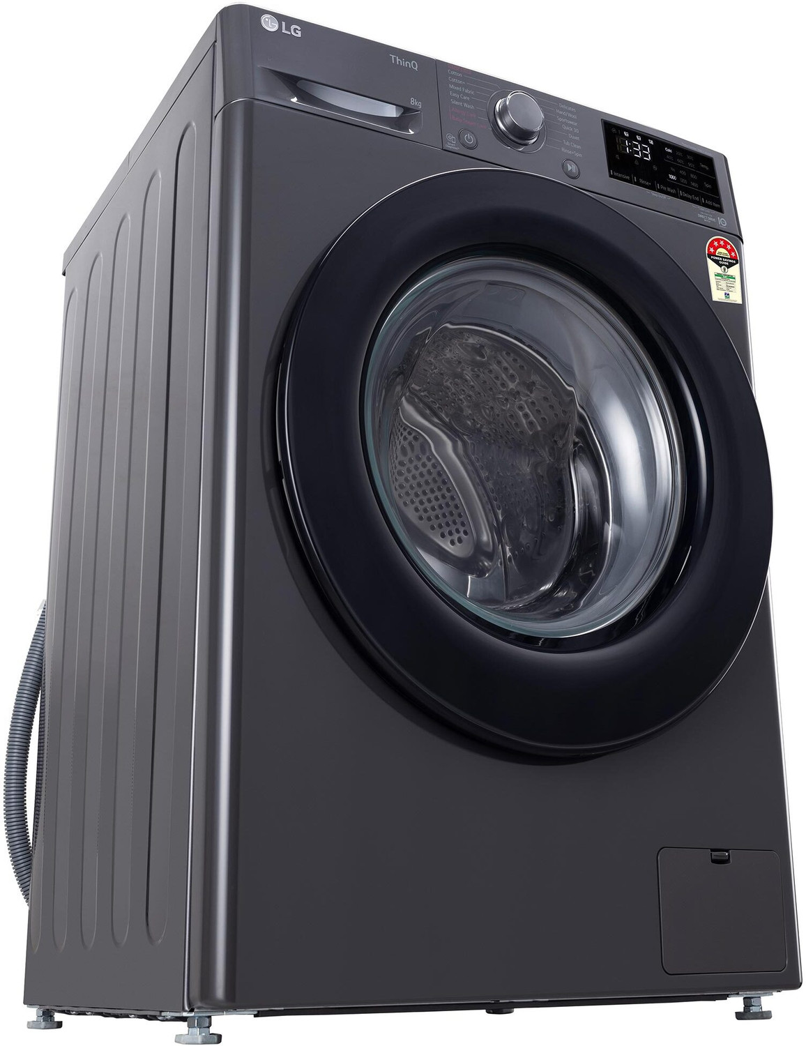 Image of LG 8 kg 5 Star, AI Direct Drive Technology, Steam, 6 Motion DD Fully Automatic Front Load Washing Machine Black (FHP1208Z3M)