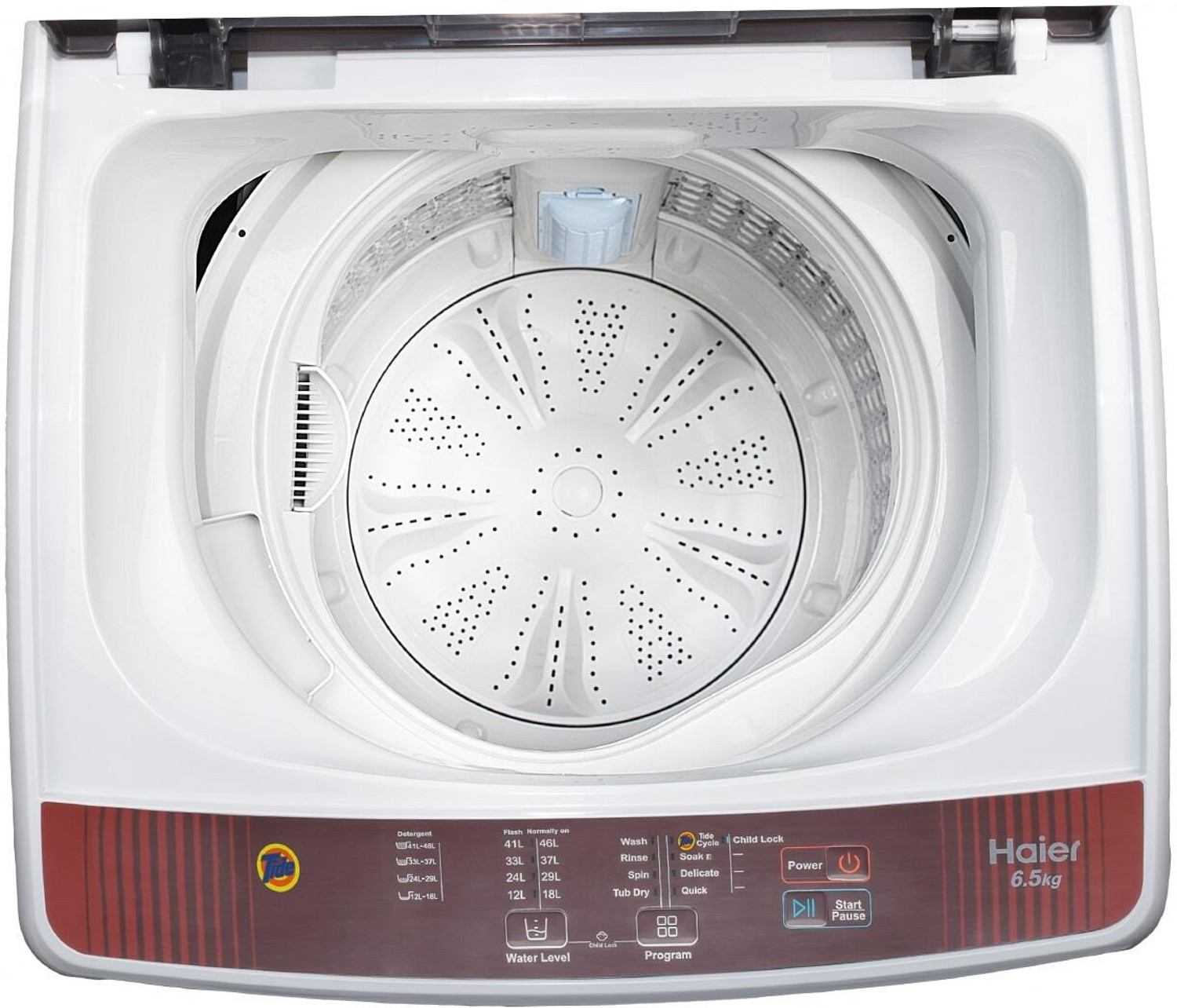 Image of Haier 6.5 kg Balance Clean Pulsator, Custom Wash Cycles with 15 Mins Quick Wash, Magic Filter Fully Automatic Top Load Washing Machine Brown, Grey