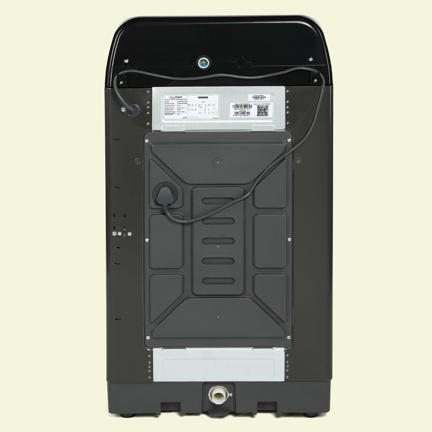 Image of Lloyd by Havells 8 kg Washing Machine Fully Automatic Top Load Black