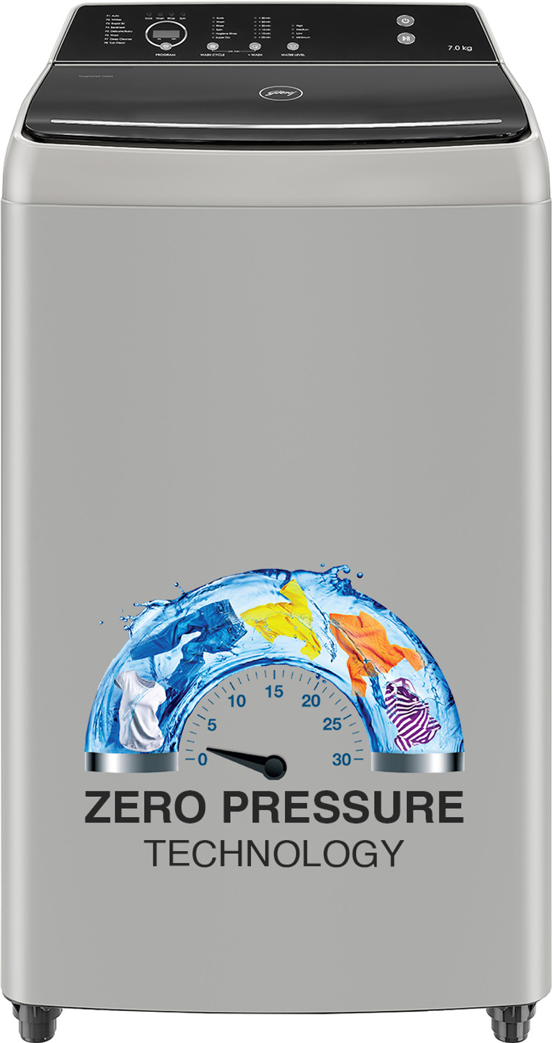 Image of Godrej 7 kg 5 Star With Flexi Wash Technology And Soft-Close Lid Washing Machine Fully Automatic Top Load Silver