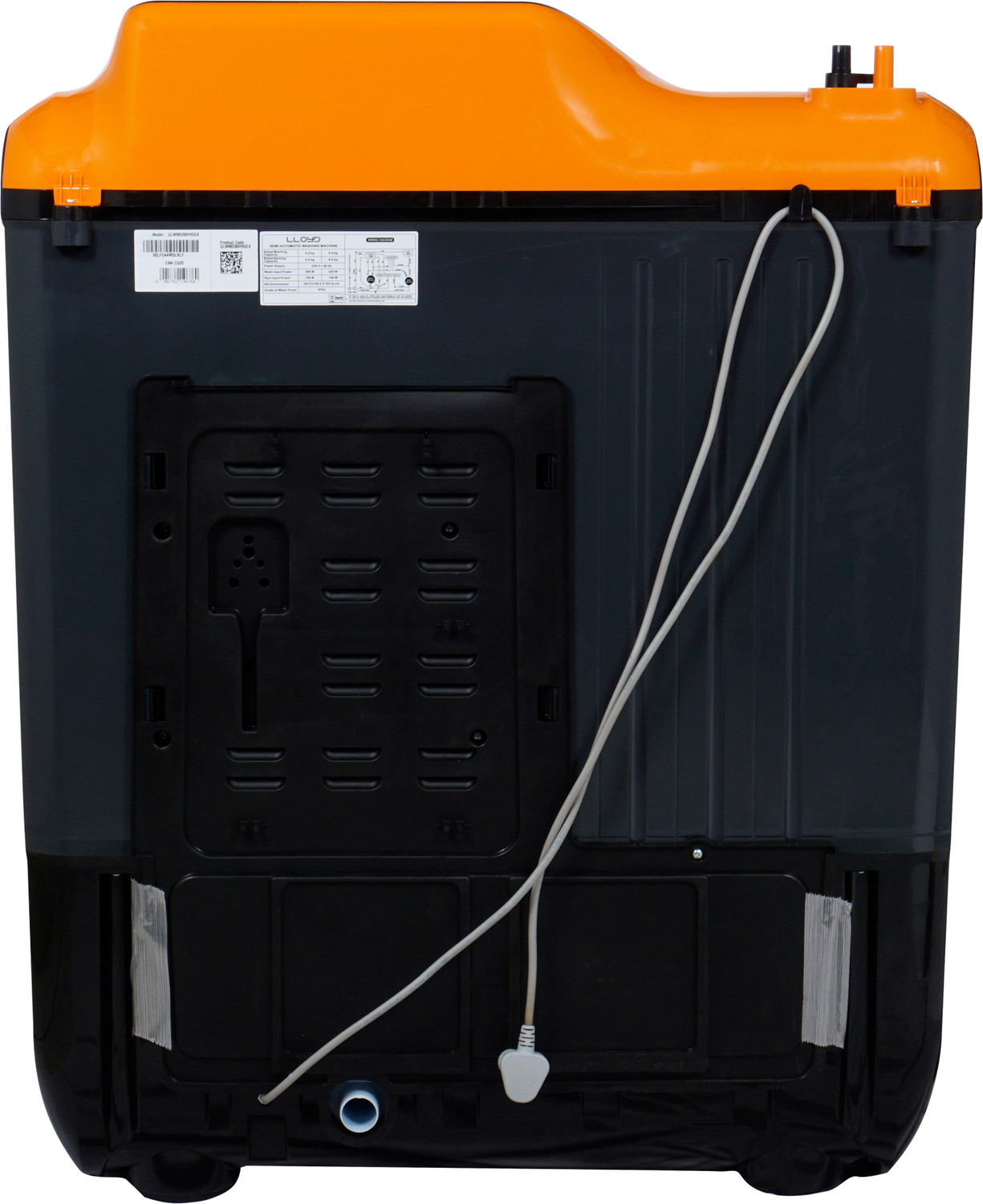 Image of Lloyd by Havells 9 kg Semi Automatic Top Load Washing Machine Grey, Orange