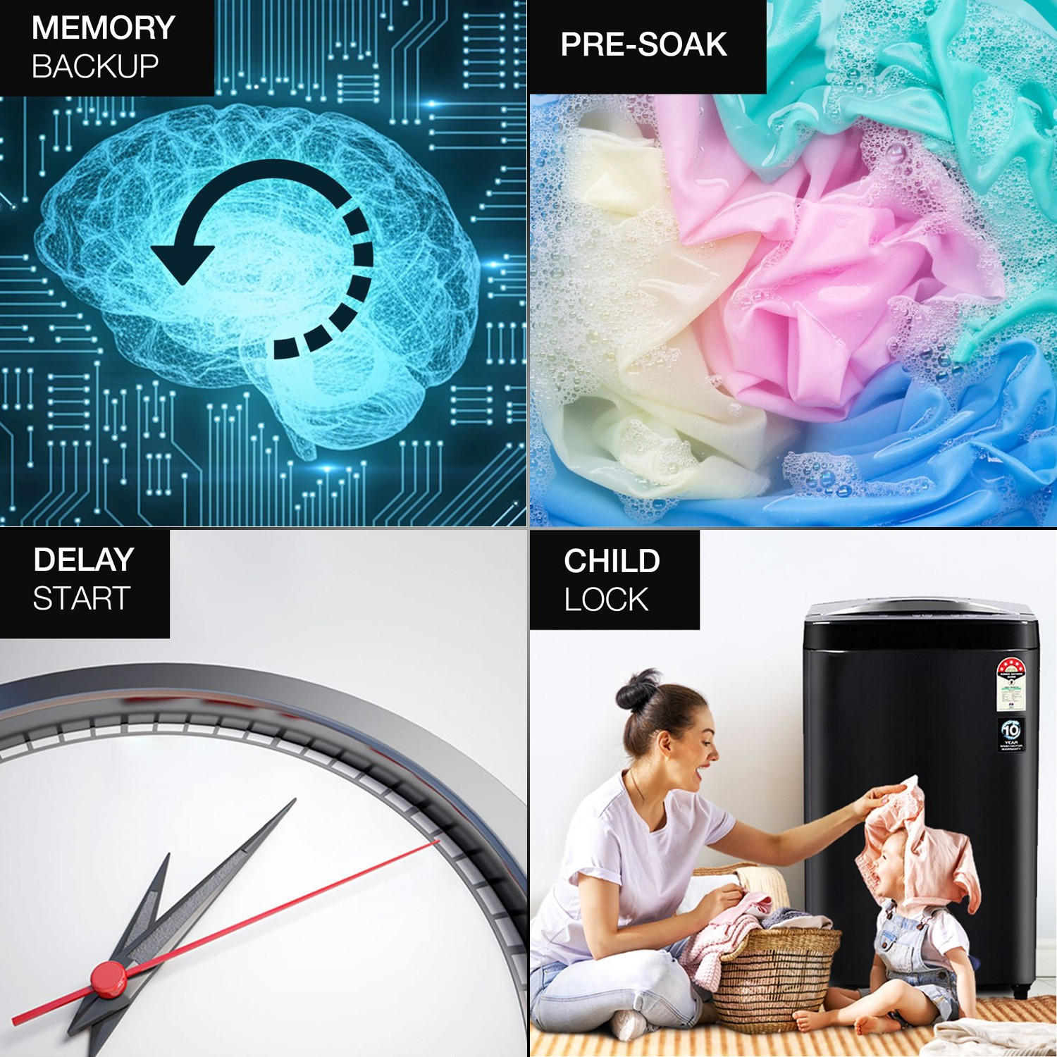 Image of Godrej 7.5 kg with Roller Coaster Wash Technology Fully Automatic Top Load Washing Machine Black