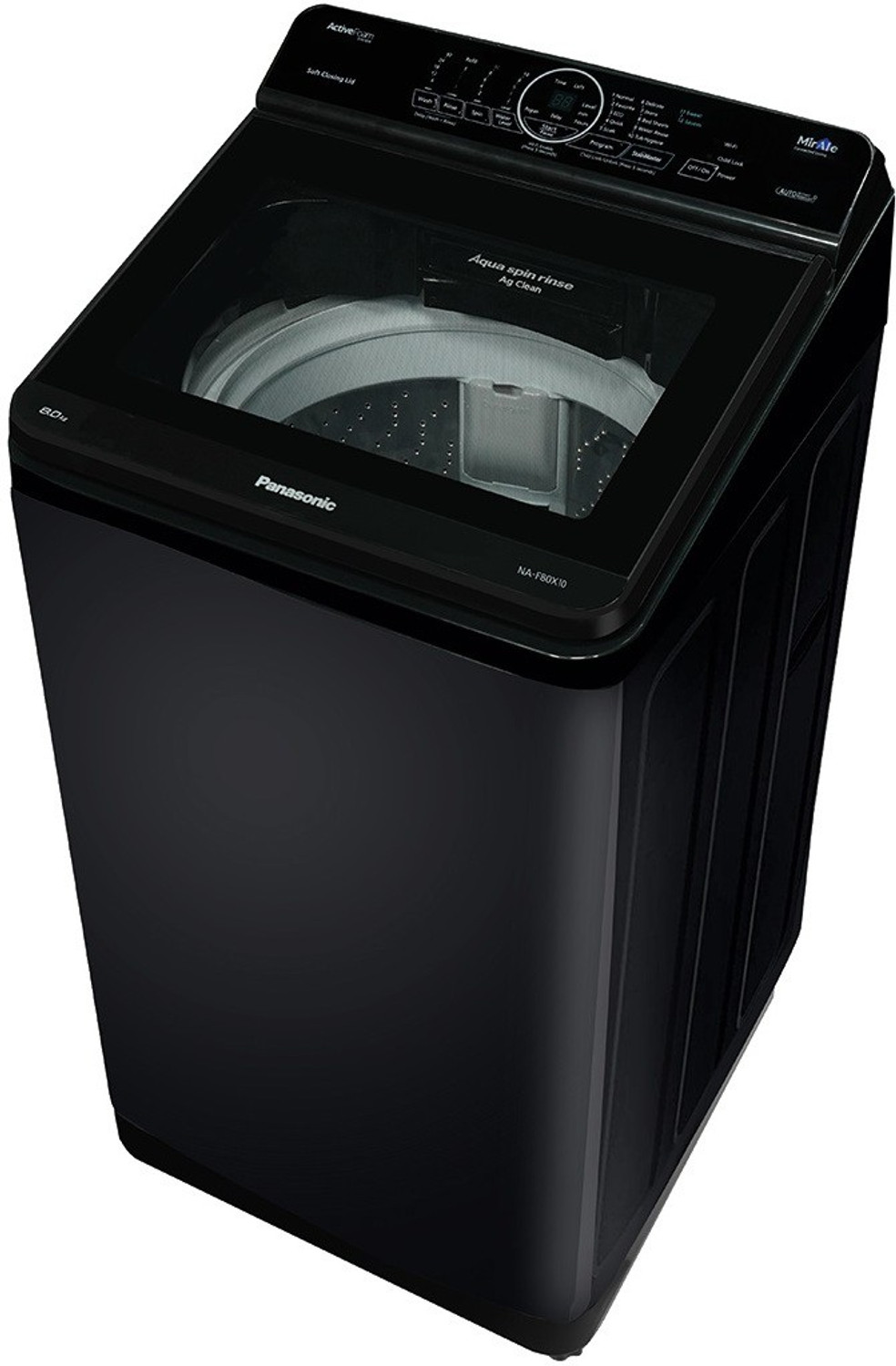 Image of Panasonic 8 kg Wi-Fi Enabled Smart Washing Machine Fully Automatic Top Load Black
