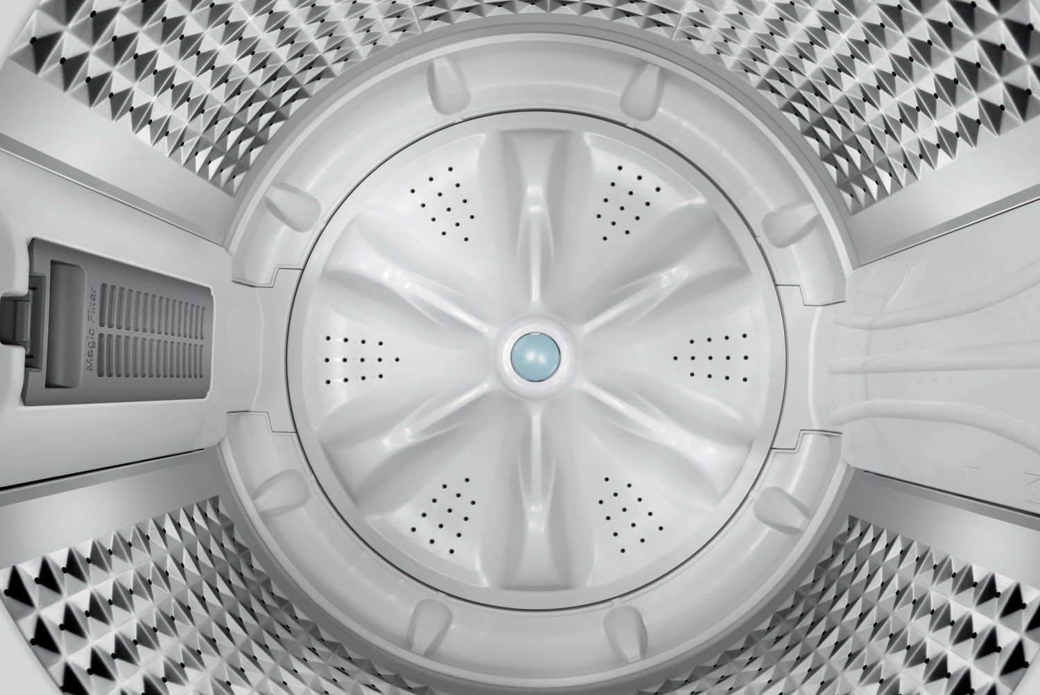 Image of Samsung 7 kg 5 star, Ecobubble, Super Speed, Digital Inverter, Fully Automatic Top Load Washing Machine Grey