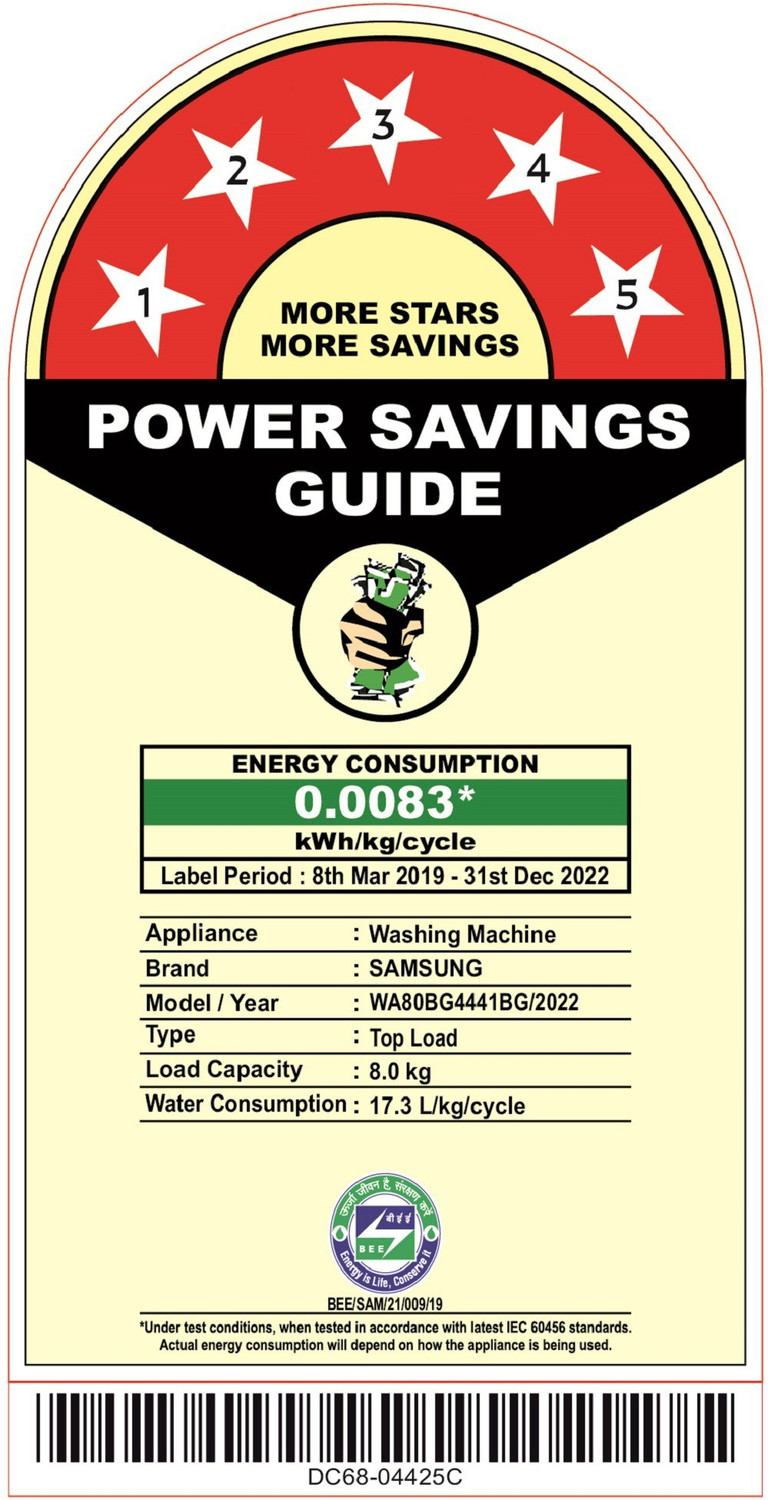 Image of Samsung 8 kg 5 star, Ecobubble, Soft Closing Door, Digital Inverter Fully Automatic Top Load Washing Machine Grey